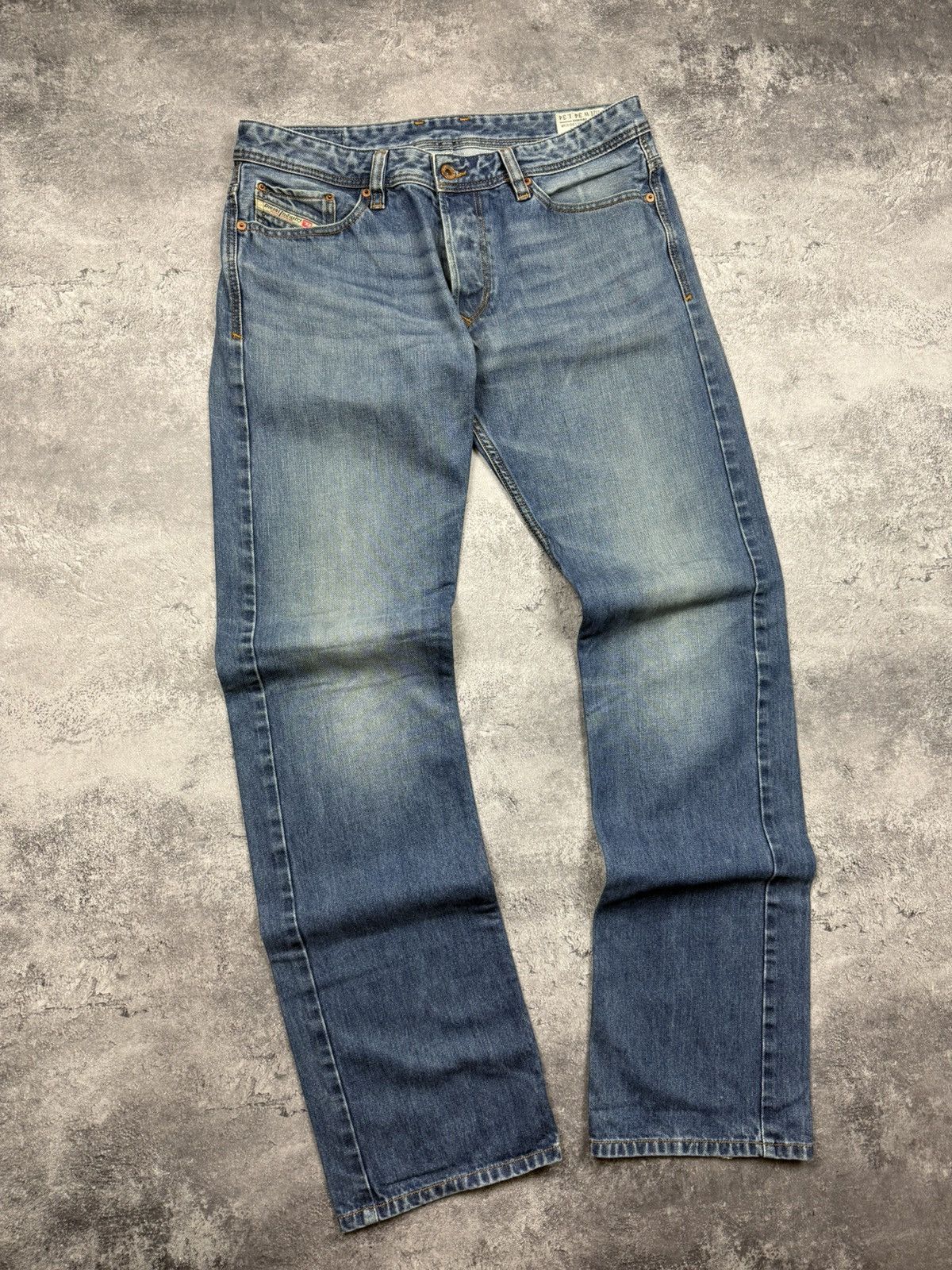Vintage Diesel Avant Garde Flared Blue Denim Jeans Y2K Rare