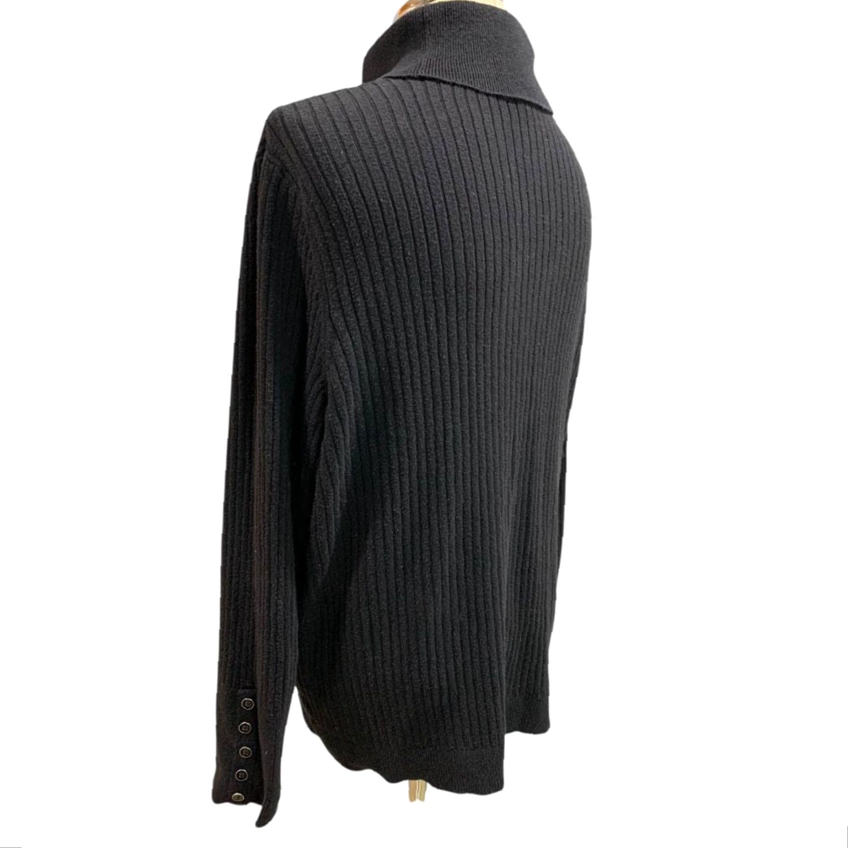 Talbots Talbots Womens Plus 2X Ribbed Black Turtleneck Sweater Pullover Size XXL / US 16-18 / IT 52-54 - 7 Thumbnail