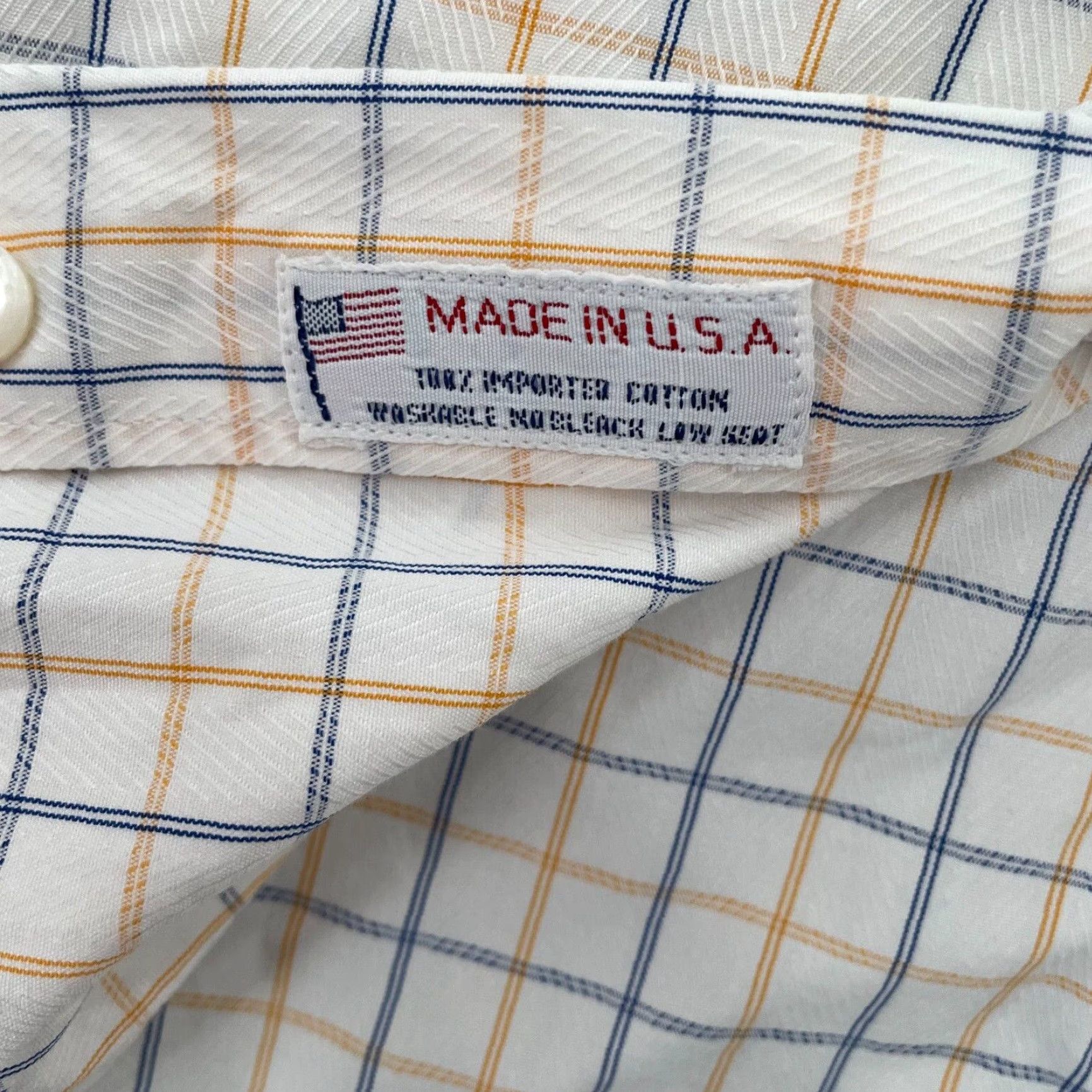 Vintage VINTAGE Maus & Hoffman Shirt Adult Large White Check Long Sleeve Button Up Men L Size US L / EU 52-54 / 3 - 6 Thumbnail