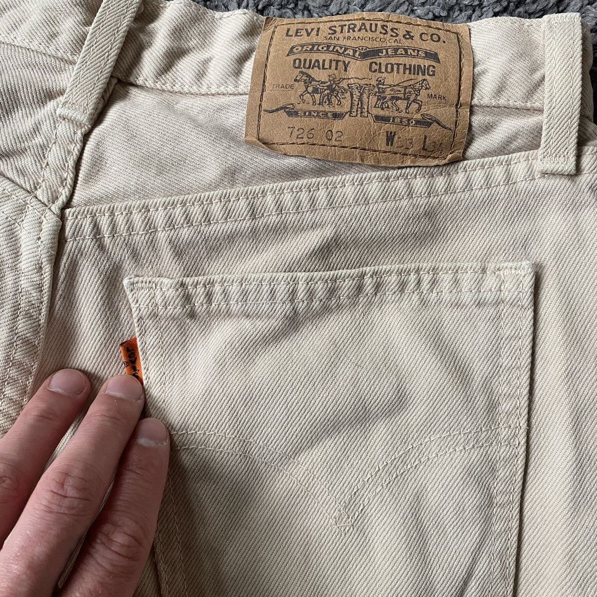 Levi's Retro Vintage Levi’s 726 Orange Tab Made in USA 33/34 Size US 33 - 7 Thumbnail