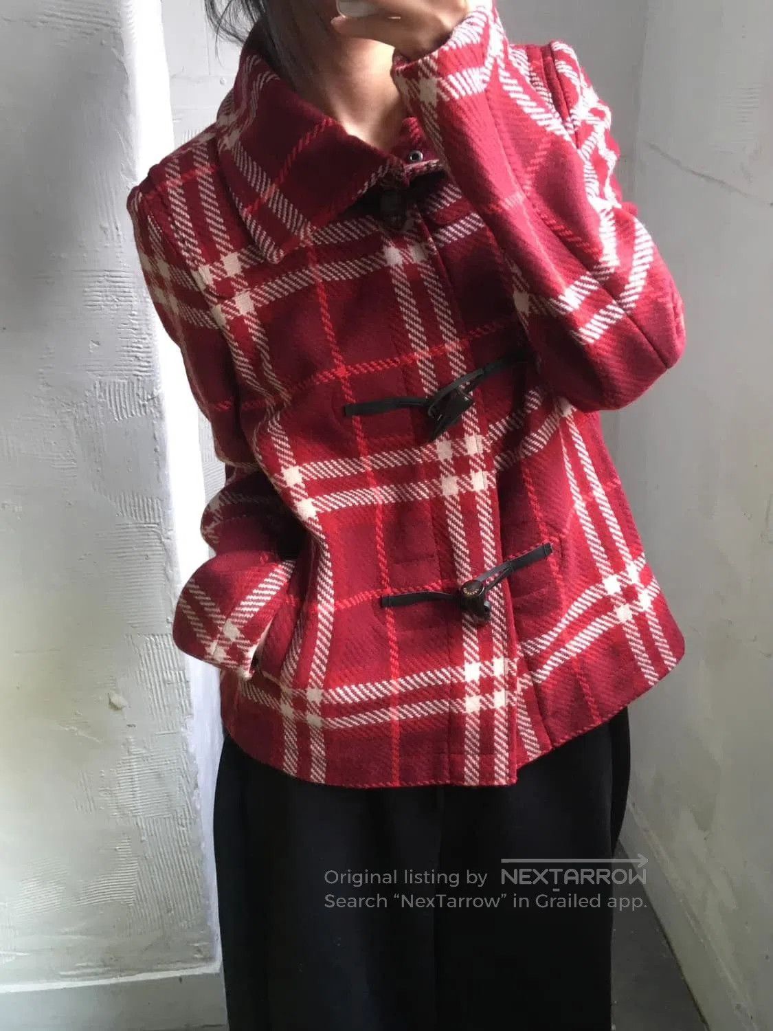 Burberry Burberry Vintage Bordeaux Check Wool Coat. Size M / US 6-8 / IT 42-44 - 6 Thumbnail
