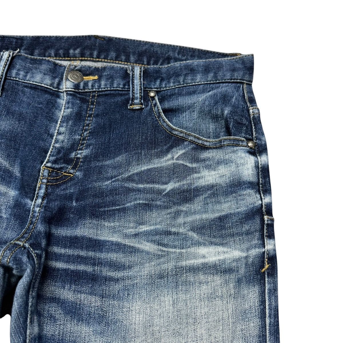 Tornado Mart Tornado Mart Acid Wash Denim Low Flare Jeans Size US 31 - 5 Thumbnail