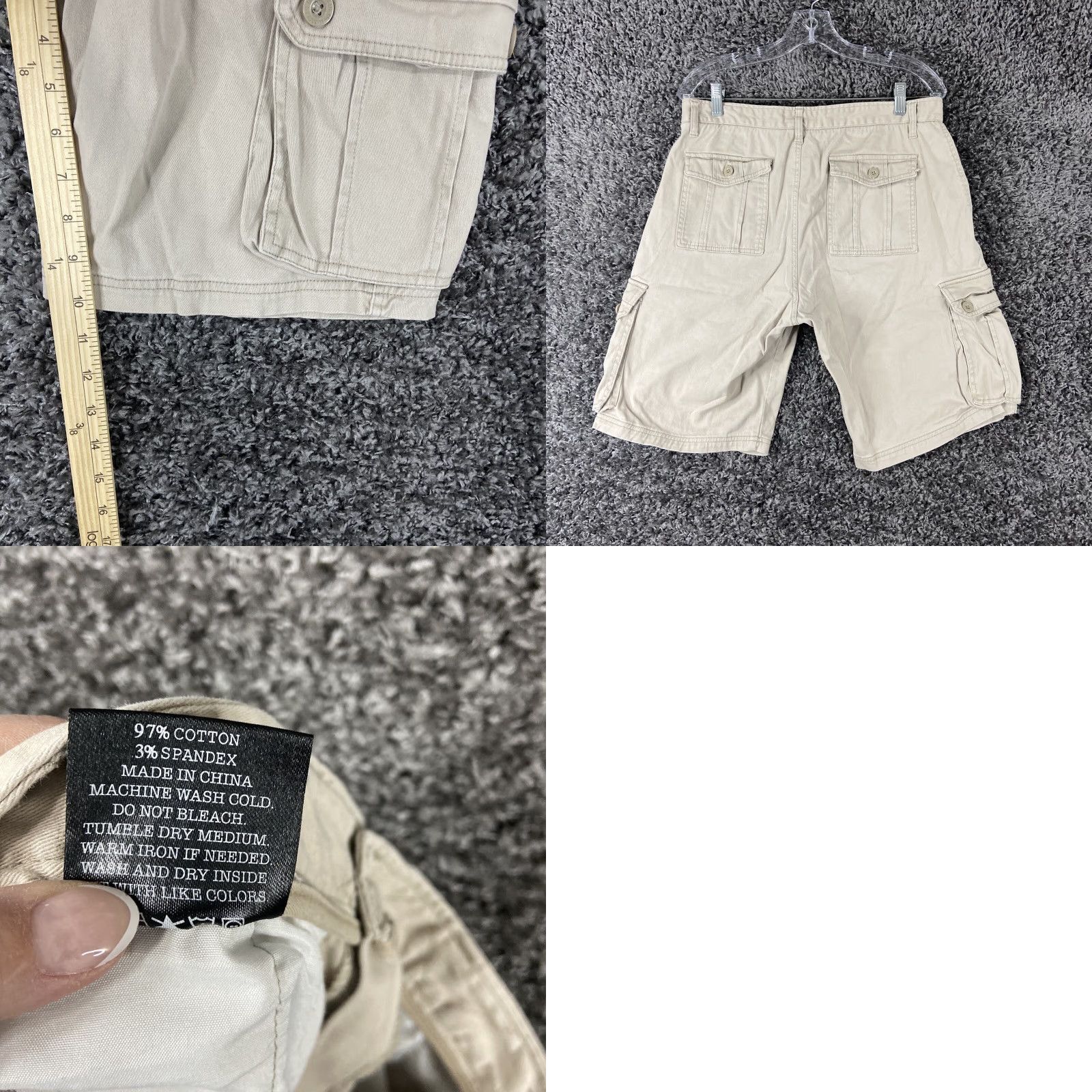 Vintage BROKEN THREAD Cargo Shorts Regular Fit Beige Men's 32 Size US 32 / EU 48 - 8 Thumbnail