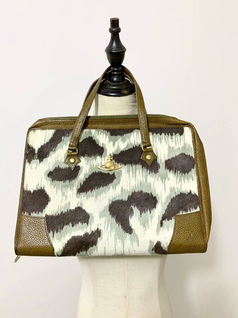 Vivienne Westwood Vivienne Westwood Brown macaque leopard pattern briefcase Size ONE SIZE - 1 Thumbnail