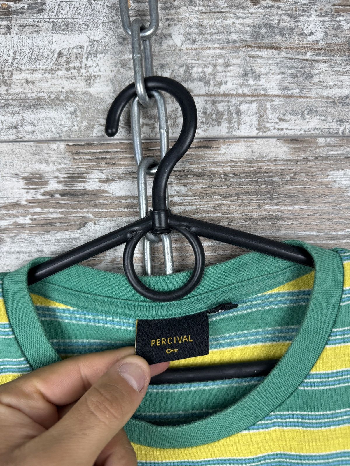 Percival Mens Vintage Percival T-shirt striped tee luxury Size US XL / EU 56 / 4 - 6 Thumbnail