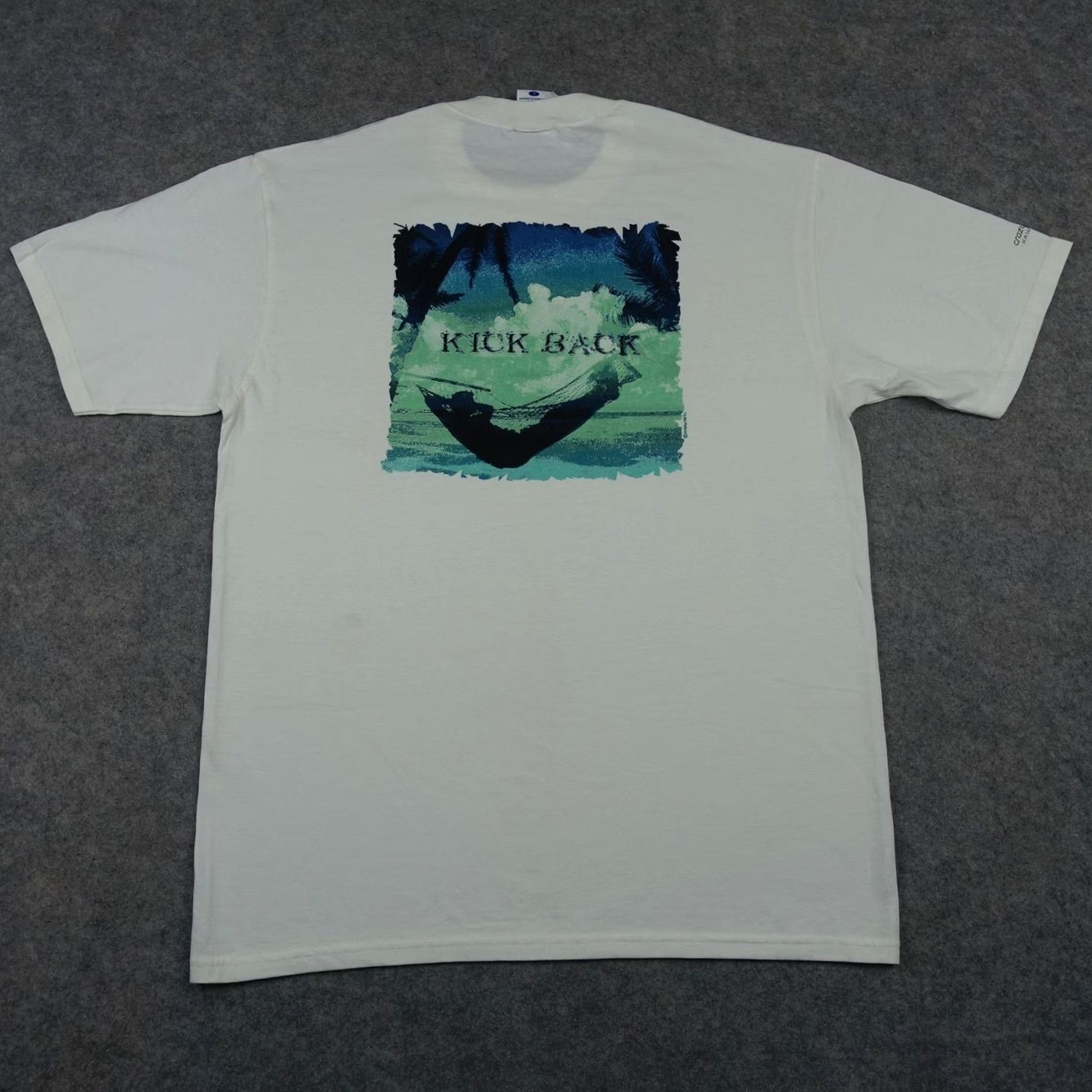 Vintage Crazy Shirts Shirt Mens L White Kick Back San Diego Hammock Graphic Tee VTG Size US L / EU 52-54 / 3 - 7 Thumbnail