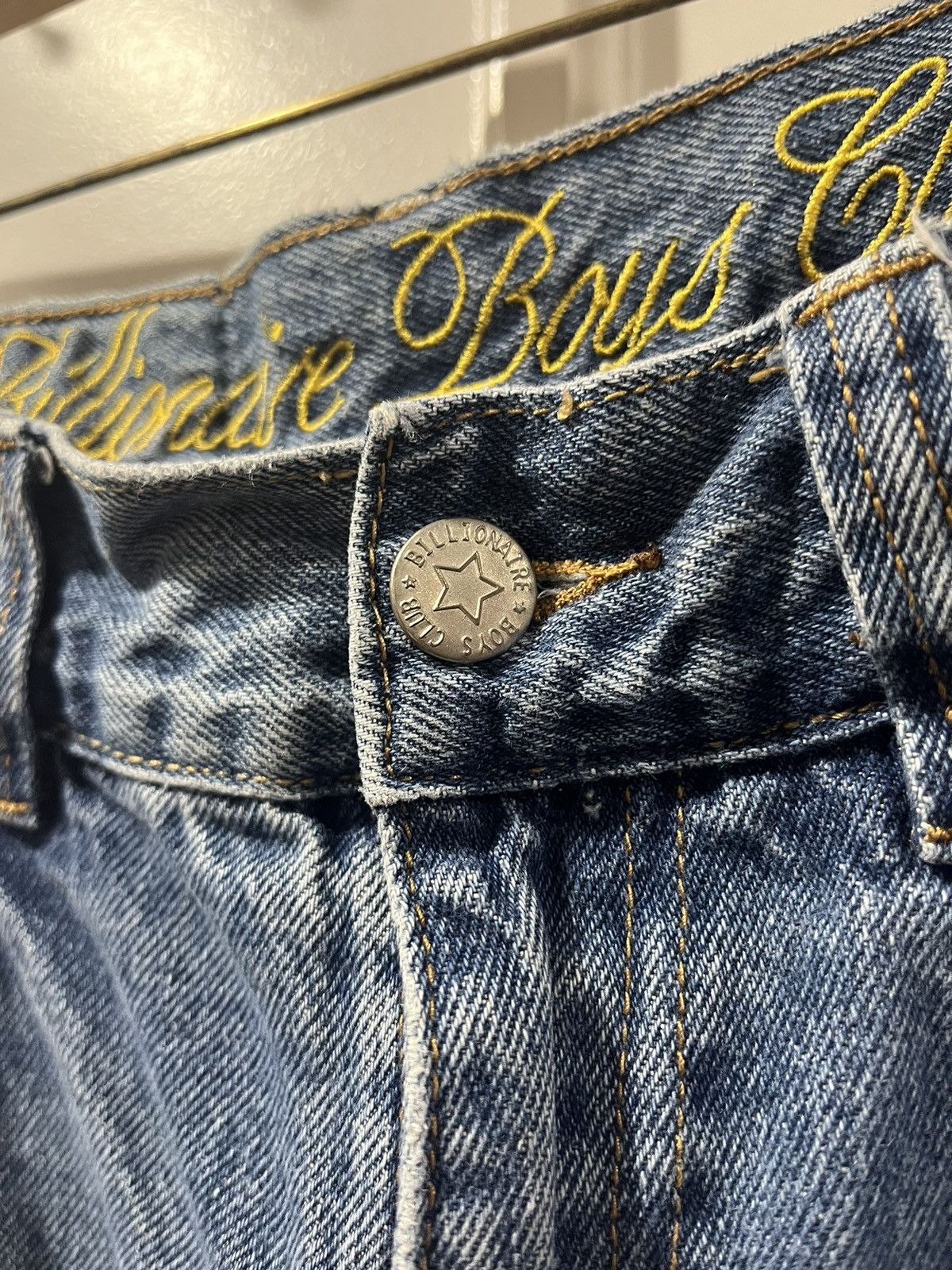 Billionaire Boys Club Billionaire Boys Club Yellow Stitch Blue Denim Jeans Size US 32 / EU 48 - 3 Thumbnail