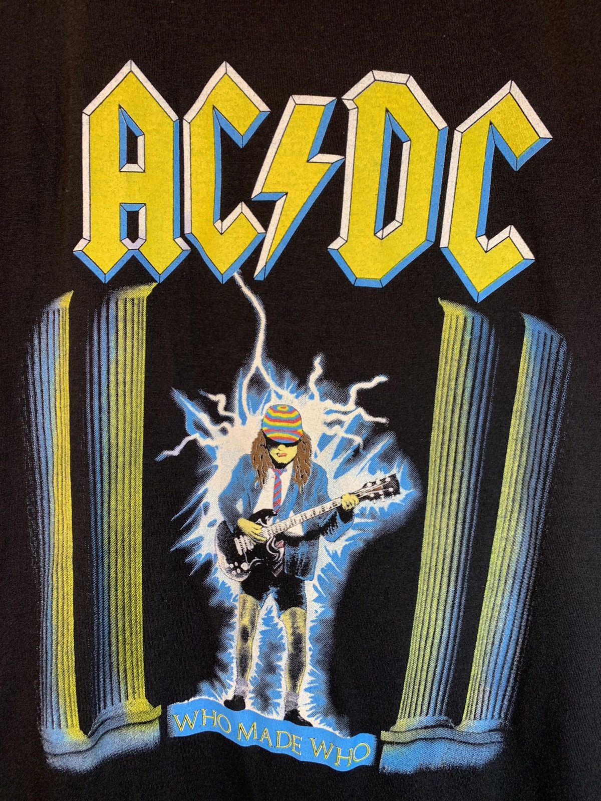 AC/DC × Band Tees × Vintage *RARE* Vintage 1986 AC/DC Who Made Who Single Stitch T-Shirt Size US S / EU 44-46 / 1 - 3 Thumbnail
