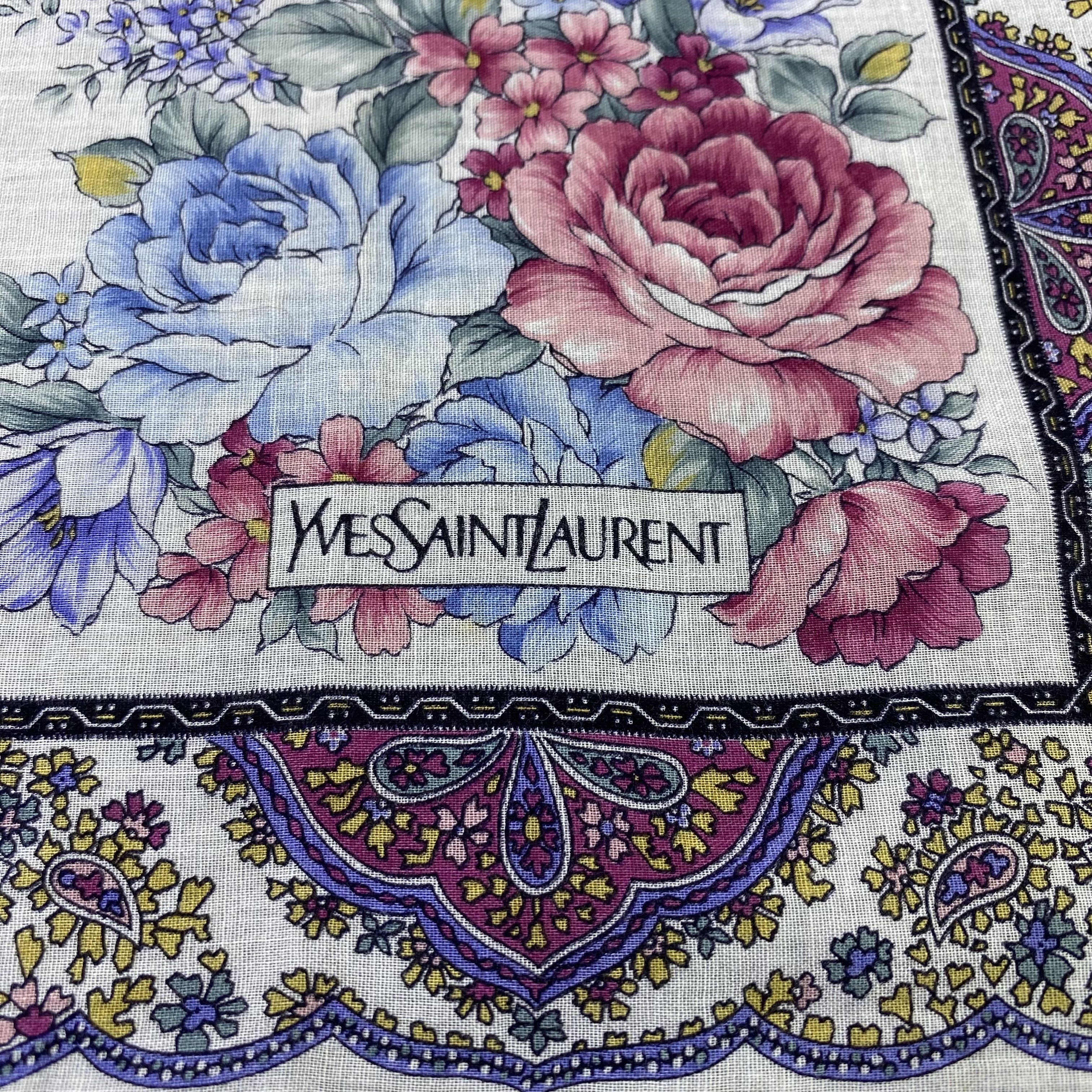 Yves Saint Laurent Yves Saint Laurent Handkerchief Neckerchief Bandana-B2039 Size ONE SIZE - 7 Thumbnail