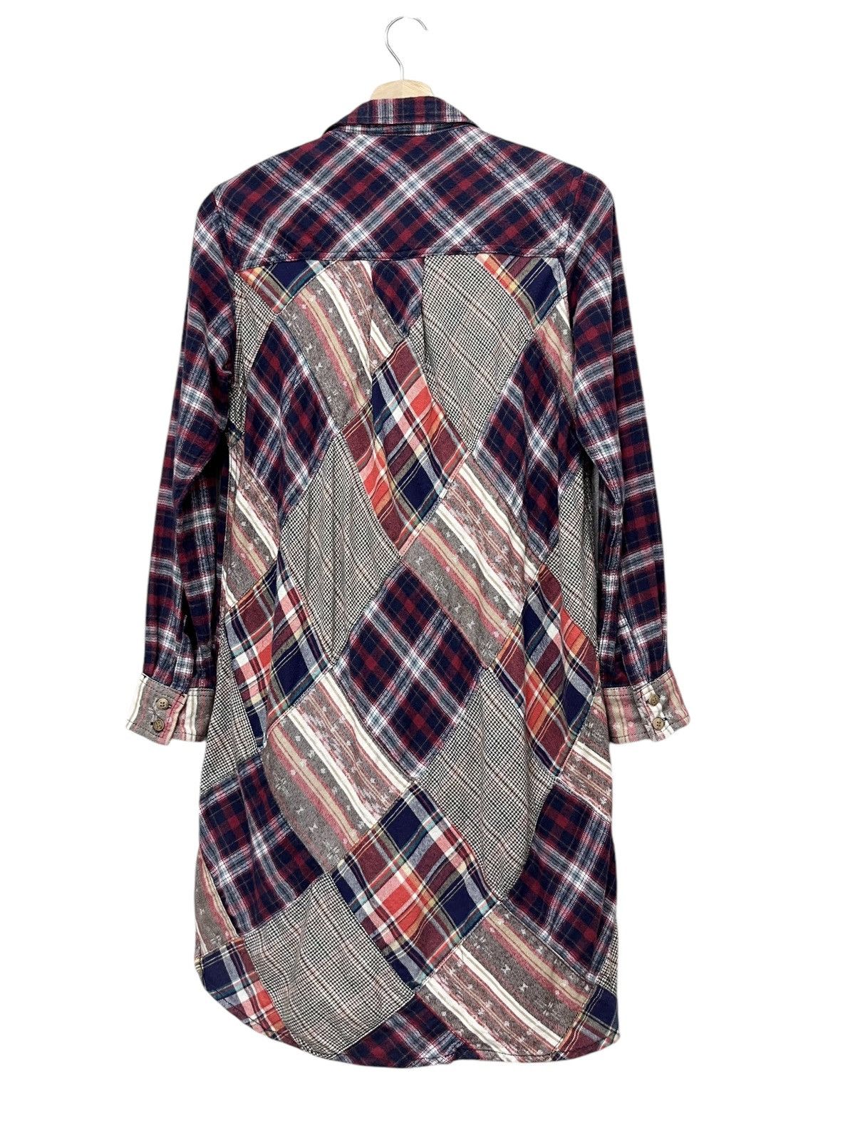 Japanese Brand Vintage TITICACA Grunge Tartan Patchwork Long Cotton Flannel Size S / US 4 / IT 40 - 2 Thumbnail