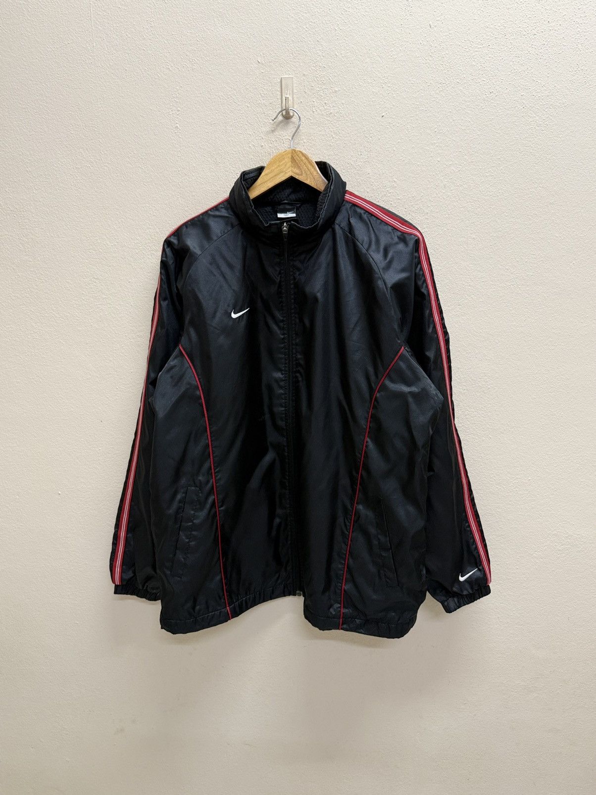 Nike Vintage Nike Swoosh Double Brested Windbreaker Jacket Size US XL / EU 56 / 4 - 15 Thumbnail