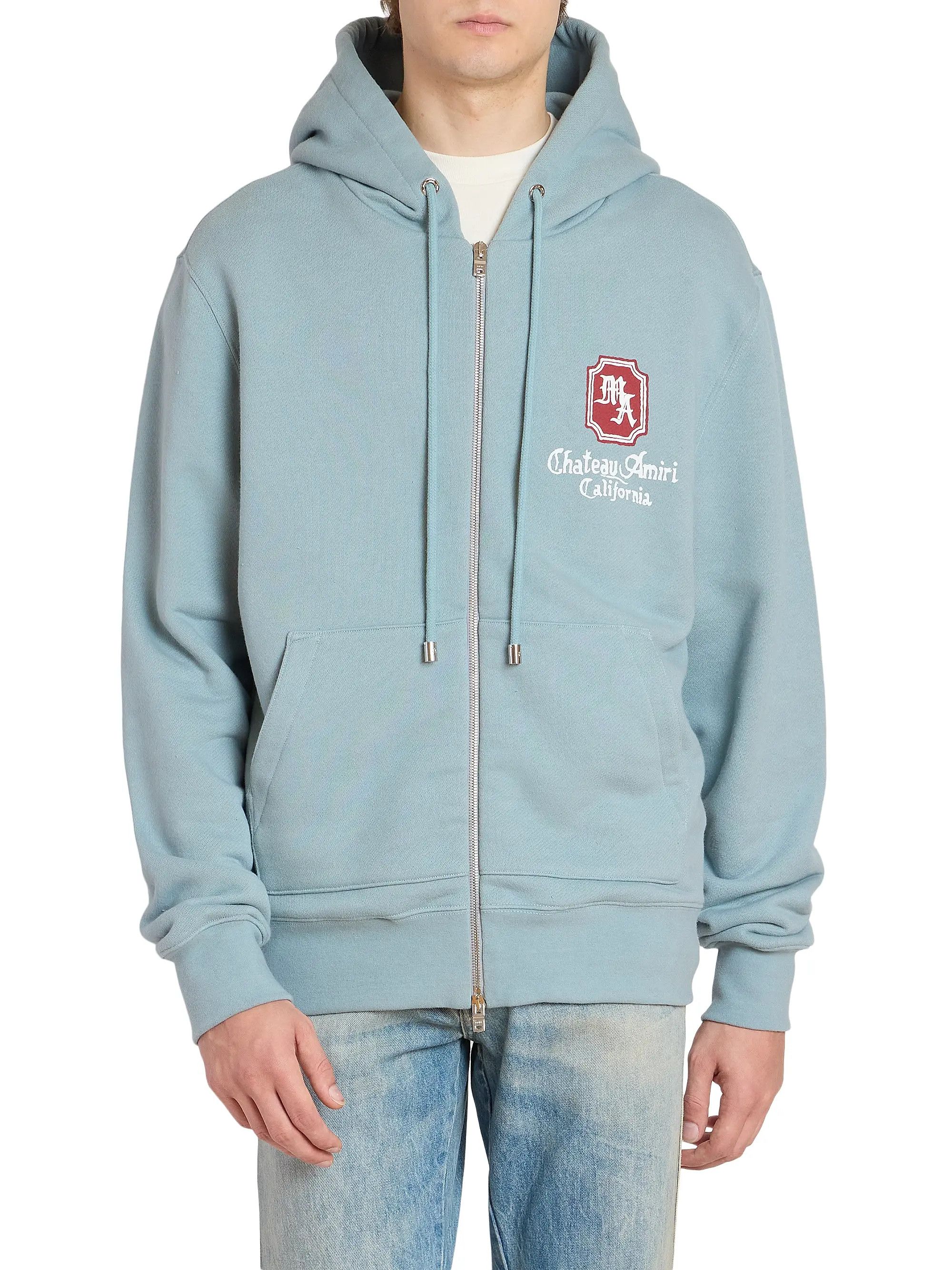 Amiri os11x0526 MA Chateau Full-Zip Hoodie in Blue Size US S / EU 44-46 / 1 - 3 Thumbnail