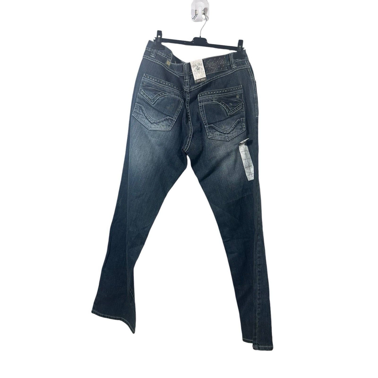 Pelle Pelle VTG Pelle Pelle Baggy Jeans Men's 38x34 Blue Straight Hip Ho Size US 38 / EU 54 - 3 Thumbnail