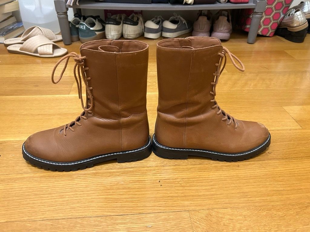 J.Crew J.Crew Gwen Lug Sole Combat Boots Size US 6.5 / IT 36.5 - 4 Thumbnail