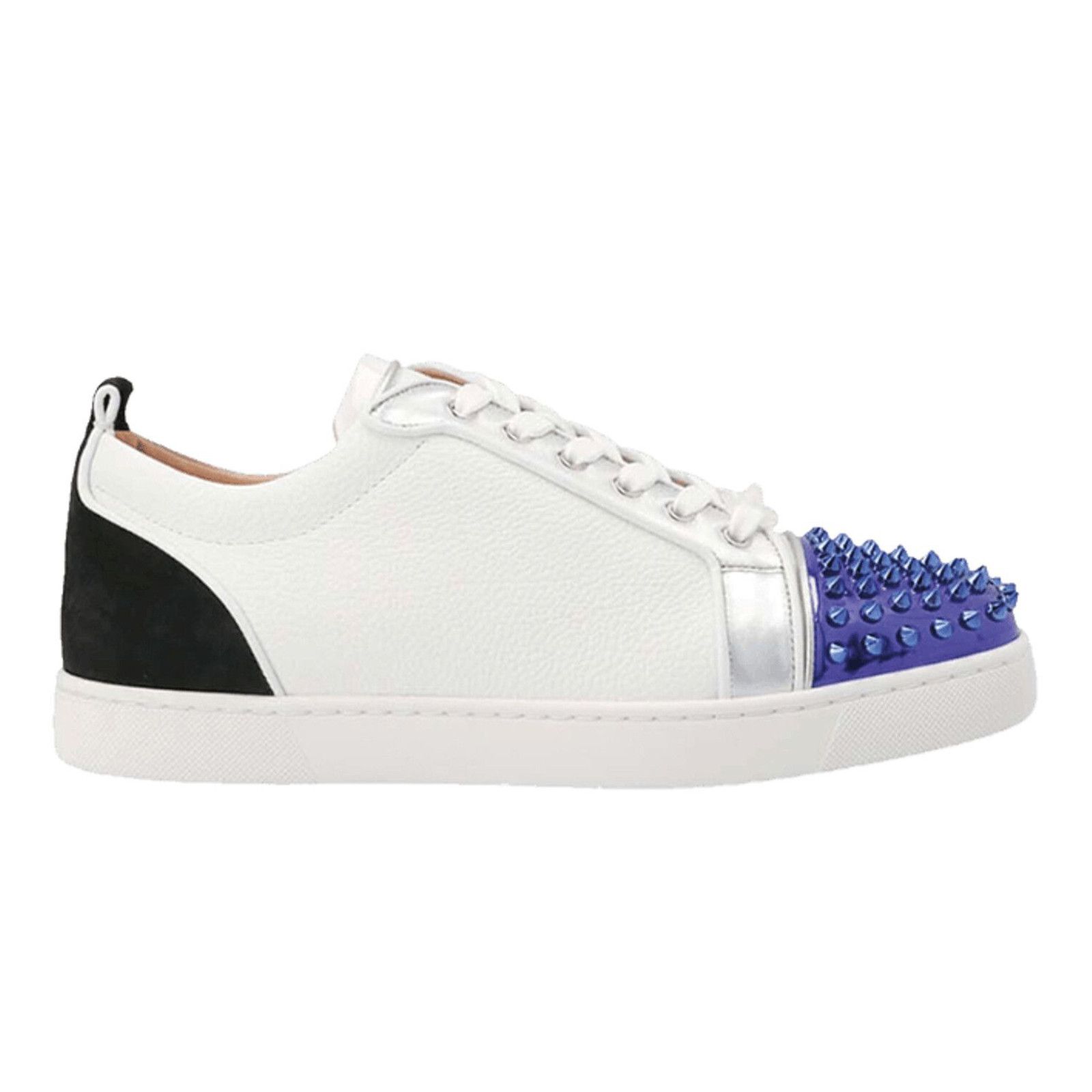 Christian Louboutin Christian Louboutin Louis Junior Spikes Flat White Purple Size US 10.5 / EU 43-44 - 1 Thumbnail