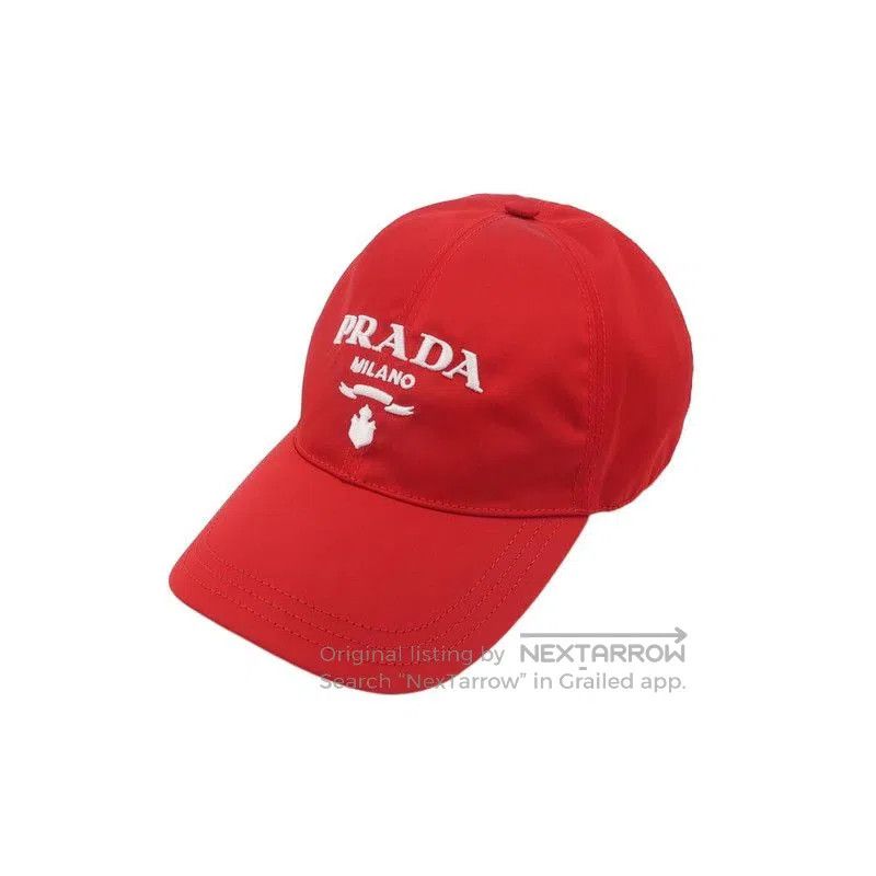 Prada Prada Red Logo Baseball Cap. Size ONE SIZE - 1 Thumbnail