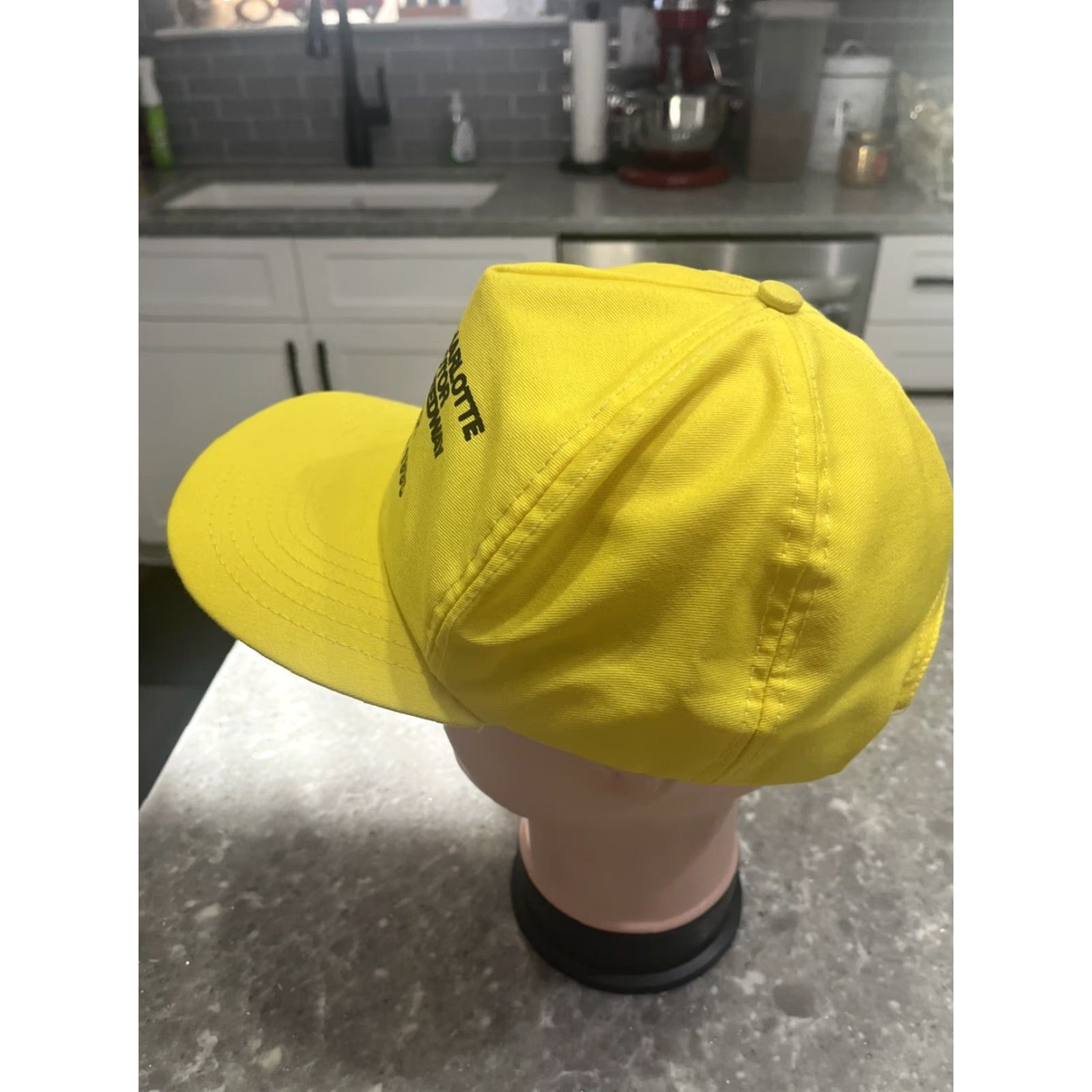 NASCAR VINTAGE Nascar Charlotte Motor Speedway Racing Snapback Hat Cap Baseball Cap One Size Yellow USA Mens Size ONE SIZE - 2 Thumbnail