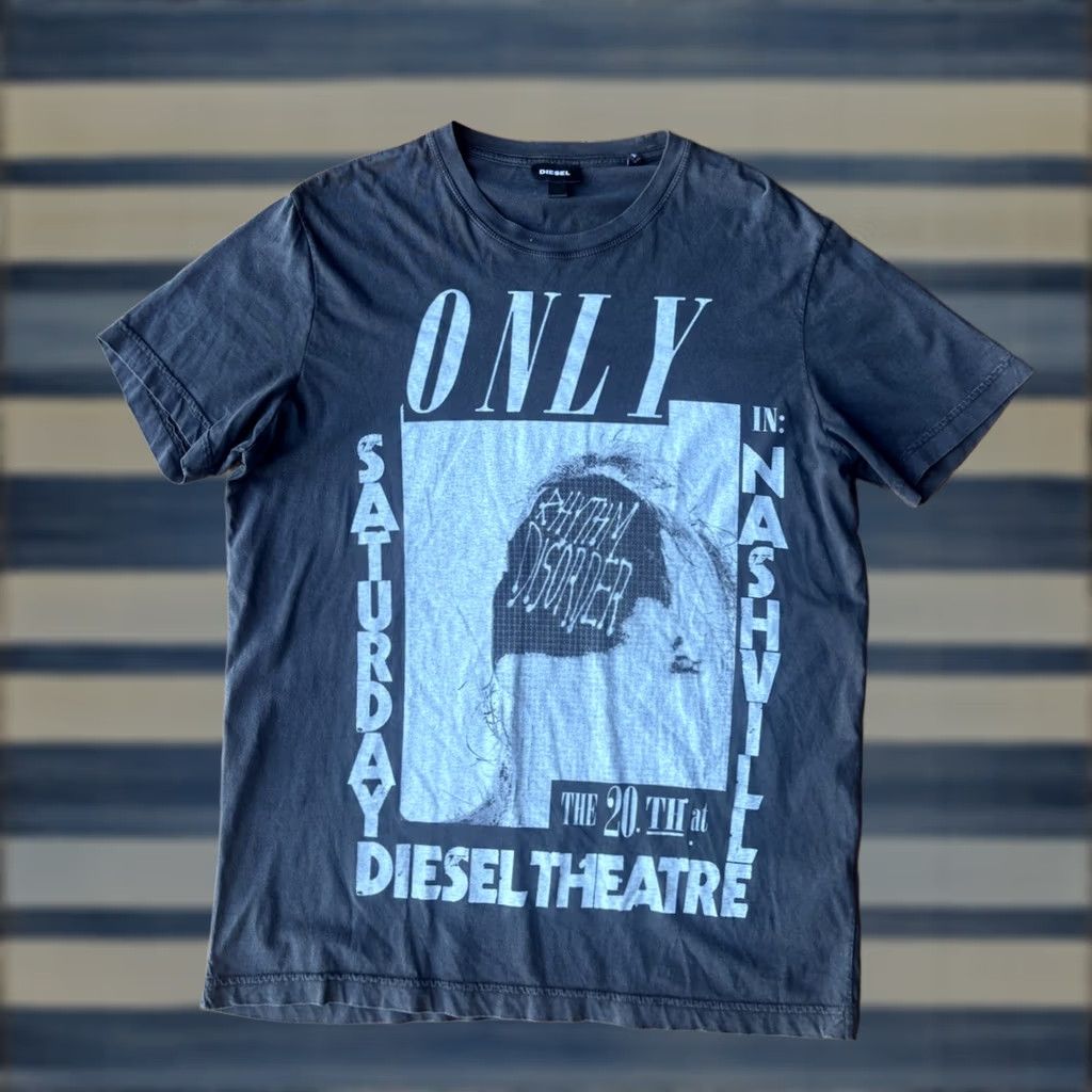 Diesel VINTAGE? No. Diesel Theater Rhythm Disorder T-Shirt Men’s Medium Black Crew Neck Graphic Print Logo Grunge 90s Joe Punk Size US M / EU 48-50 / 2 - 1 Thumbnail