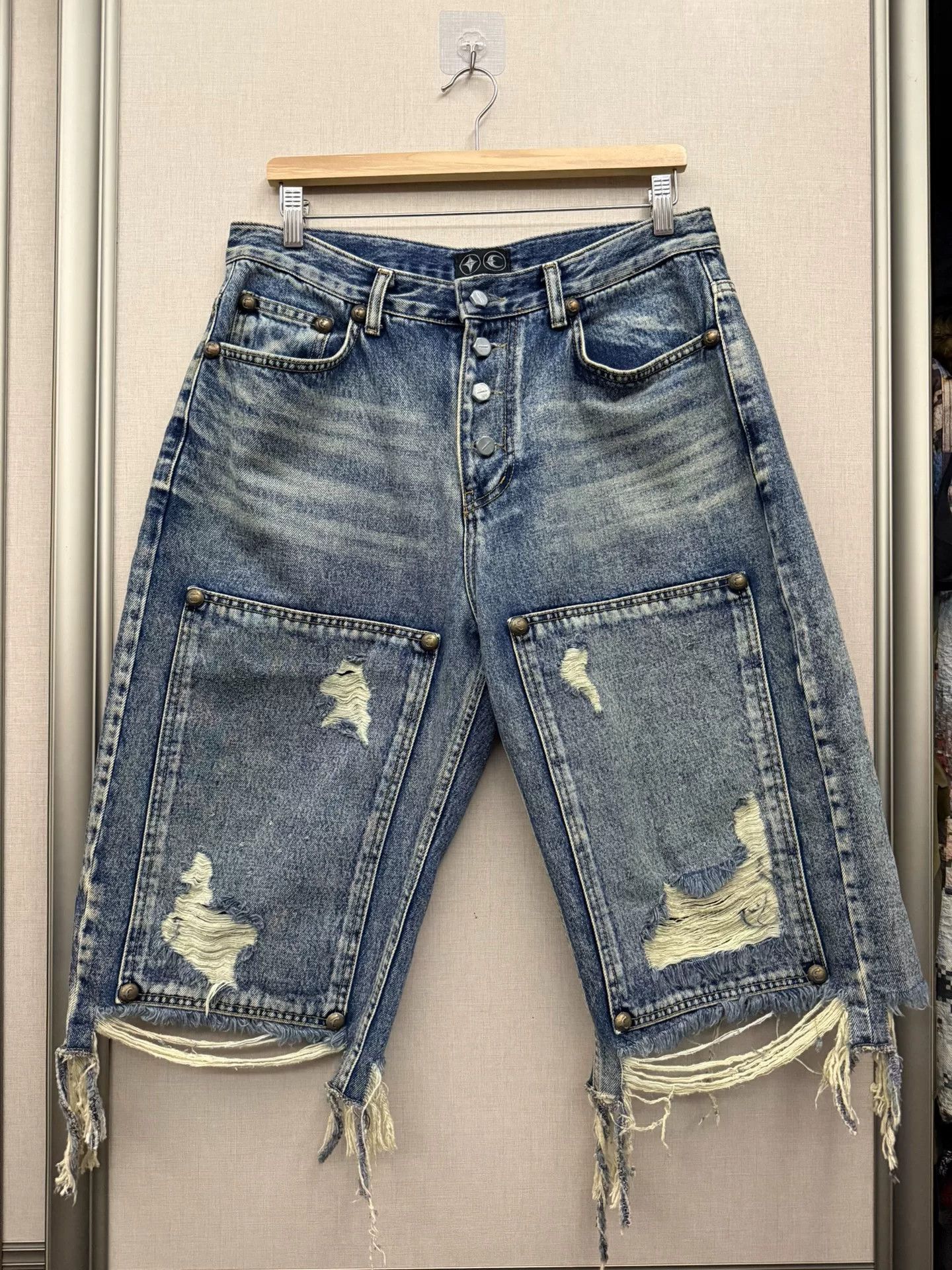 Thug Club blue distressed denim shorts Size 30" / US 8 / IT 44 - 1 Thumbnail
