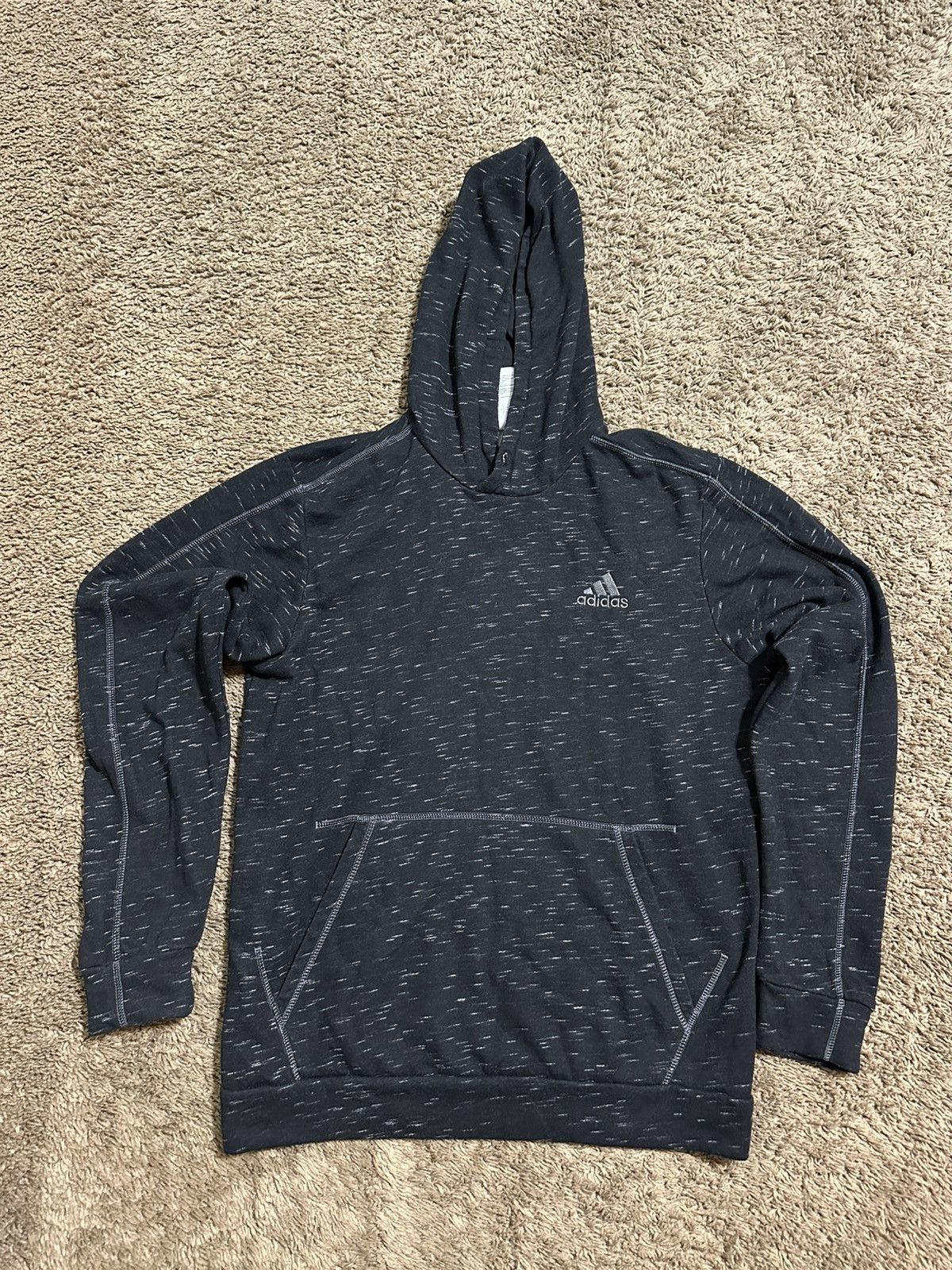 Adidas Vintage Adidas “triple black” hoodie 00s size medium Size US M / EU 48-50 / 2 - 1 Thumbnail