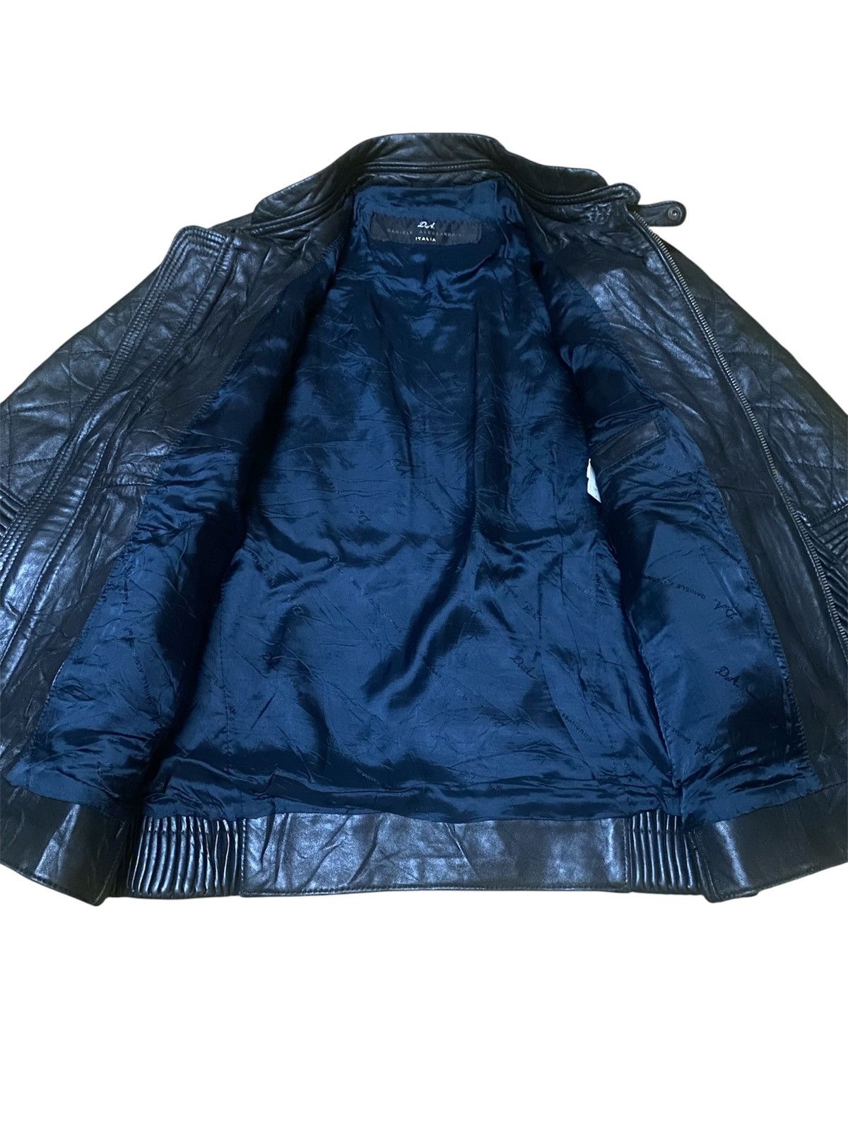 Daniele Alessandrini Danielle Alessandrini Side Pleated Bikers Leather Jacket Size US M / EU 48-50 / 2 - 3 Thumbnail