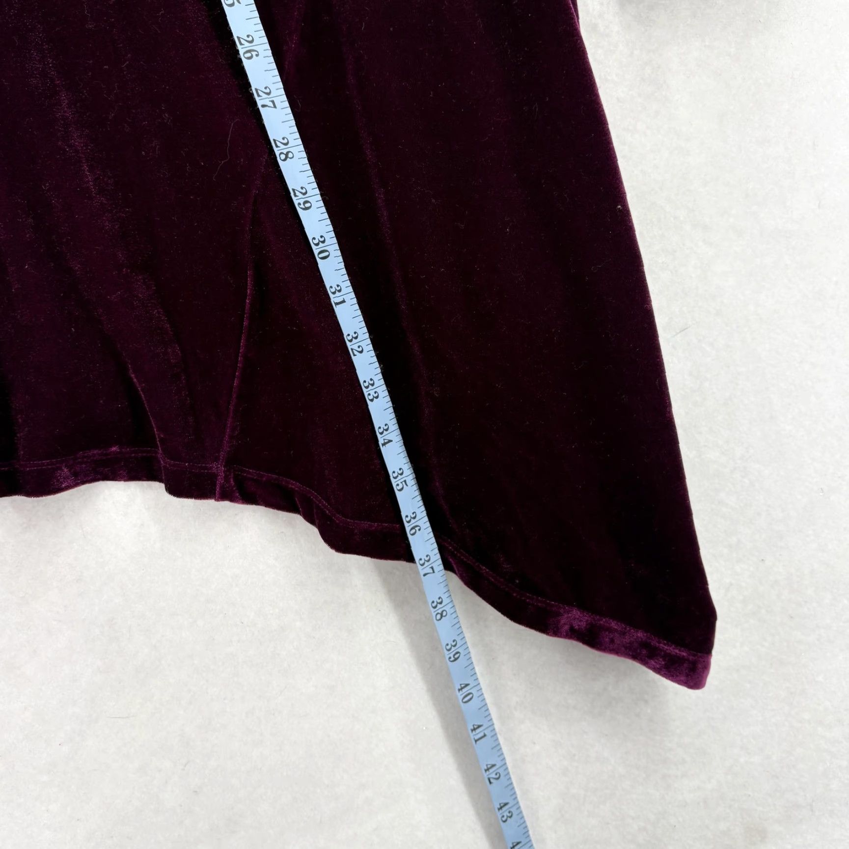 Soft Surroundings Soft Surroundings Blouse Womens Medium Purple Velvet Cowl Neck Tunic Asym Hem Size M / US 6-8 / IT 42-44 - 6 Thumbnail