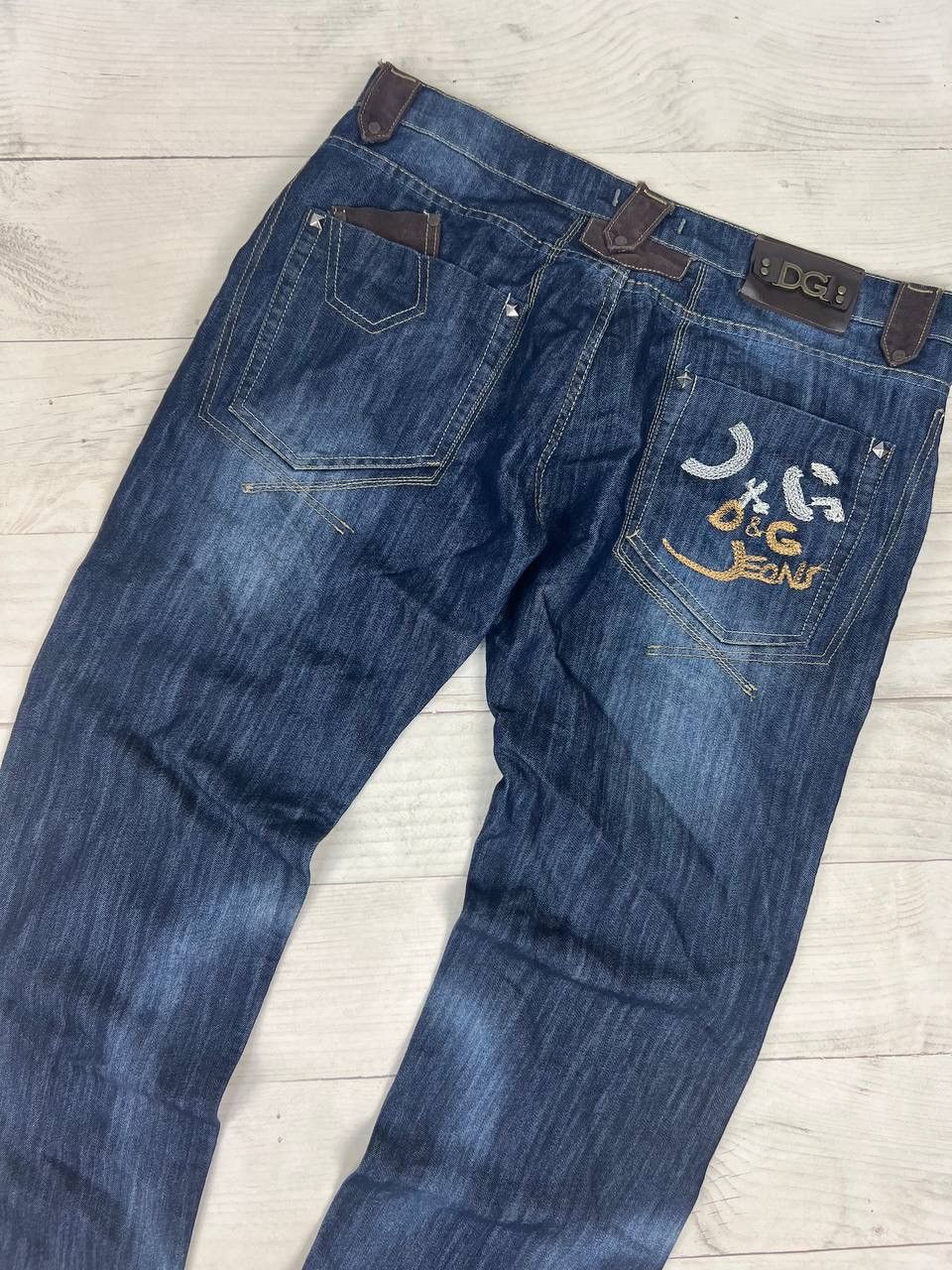 Dolce & Gabbana Vintage Dolce Gabbana Big Logo Denim Jeans Baggy DG Y2K 90s Size US 38 / EU 54 - 2 Thumbnail