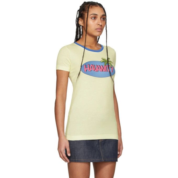Dolce & Gabbana o1y0925 Crewneck T-Shirt in Pastel Yellow Size XL / US 12-14 / IT 48-50 - 3 Thumbnail