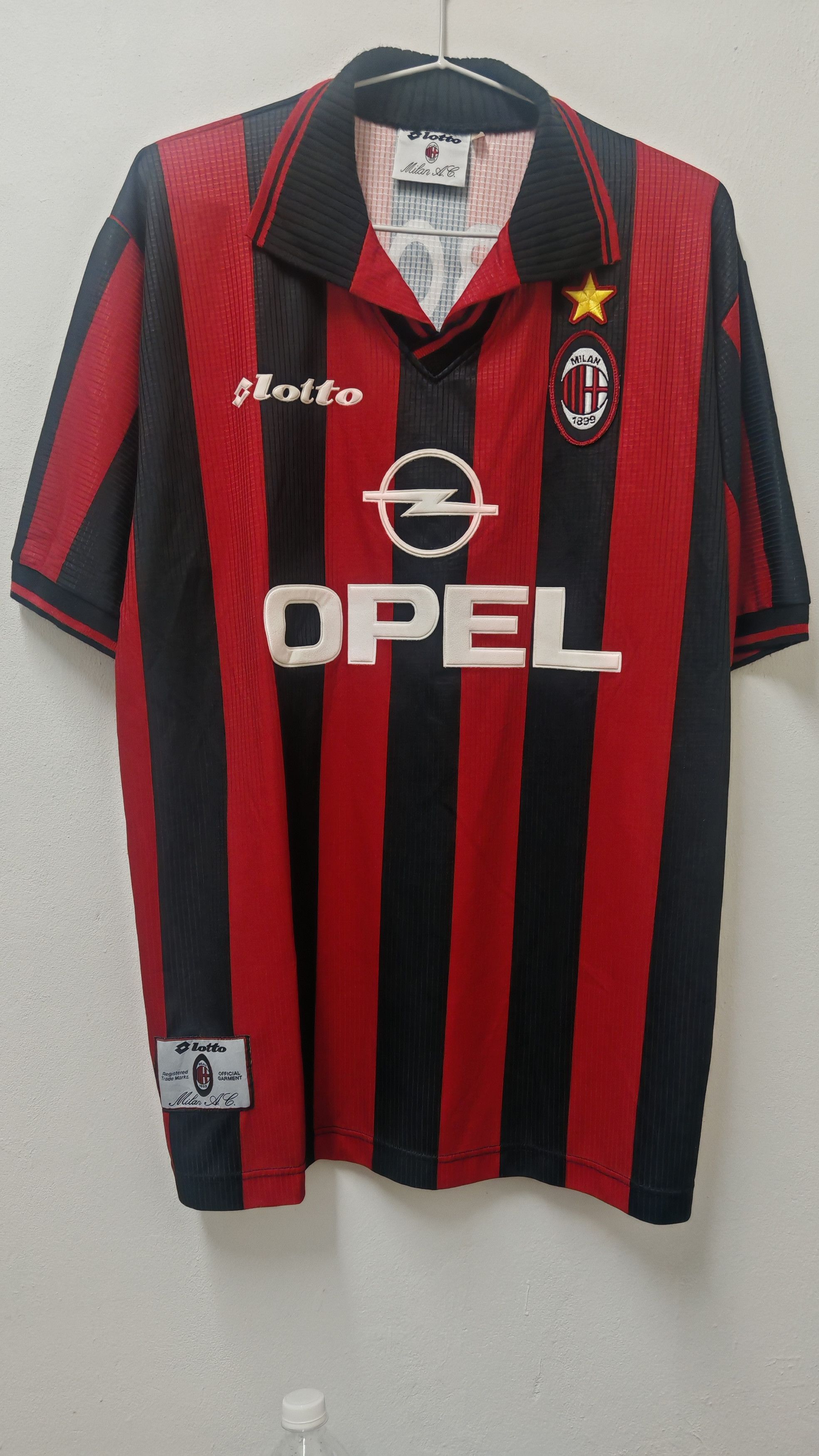 Lotto Sport Vintage Player Issue AC Milan IBOU 13 Jersey Size US L / EU 52-54 / 3 - 1 Thumbnail