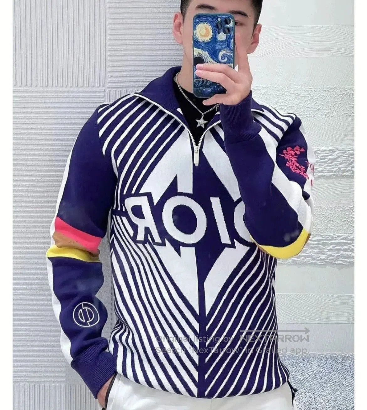 Dior dior zip high-neck knit long sleeve top. Size US S / EU 44-46 / 1 - 3 Thumbnail