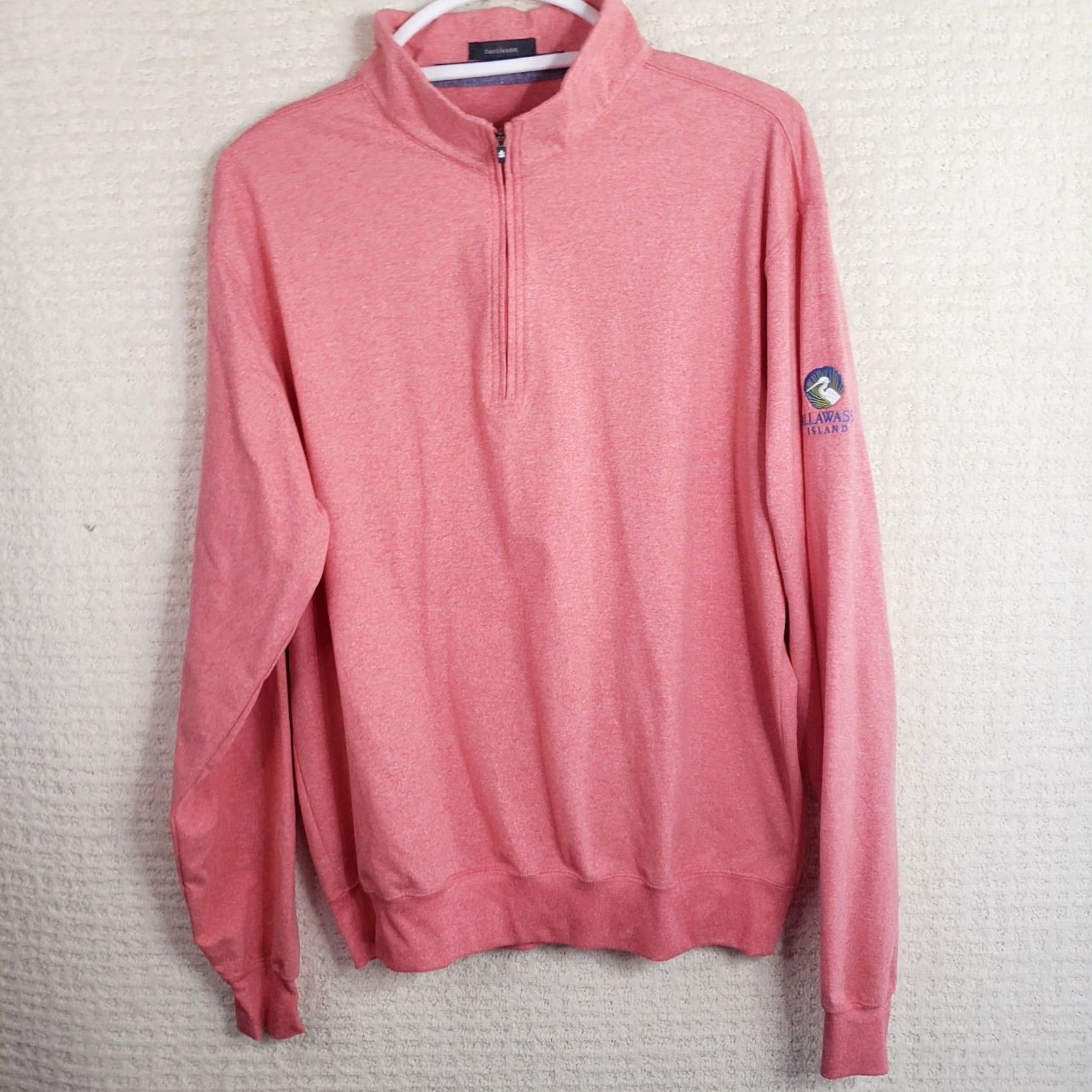 Pinko Turtleson Mens M 1/4 Zip Pullover Sweater Heathered Pink Coral Spring Island SC Size US M / EU 48-50 / 2 - 2 Thumbnail