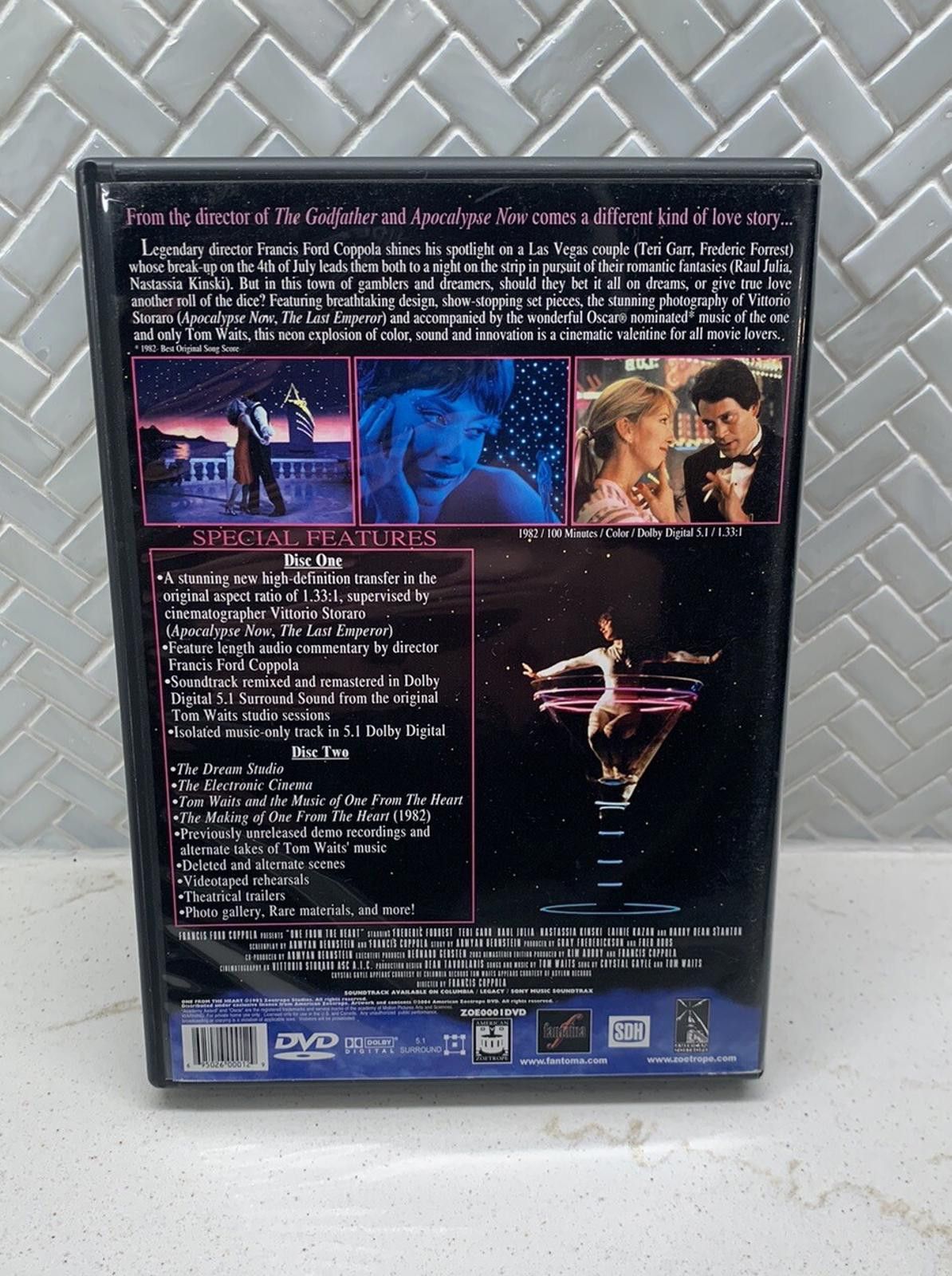 Designer One from the Heart DVD 2004 2-Disc Set Francis Ford Coppola Size ONE SIZE - 4 Thumbnail