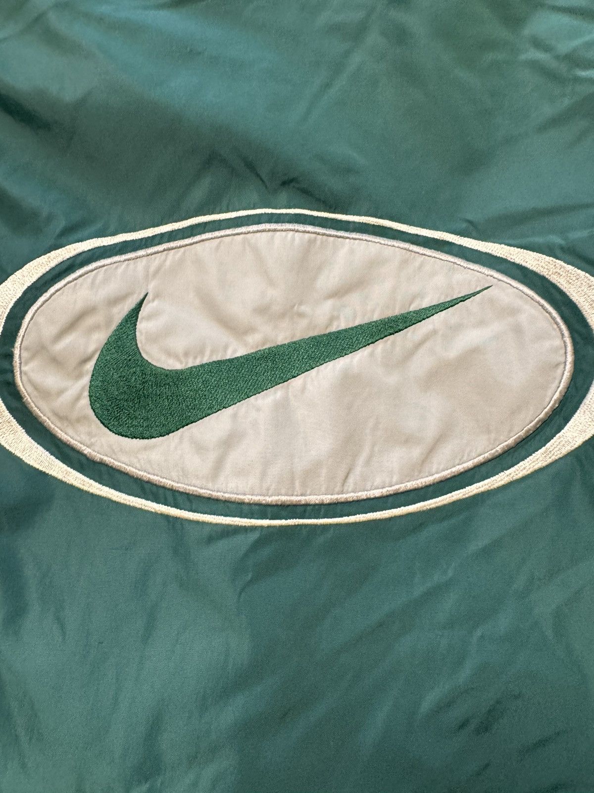 Nike × Vintage Vintage light jacket Nike green big logo Size US S / EU 44-46 / 1 - 3 Thumbnail