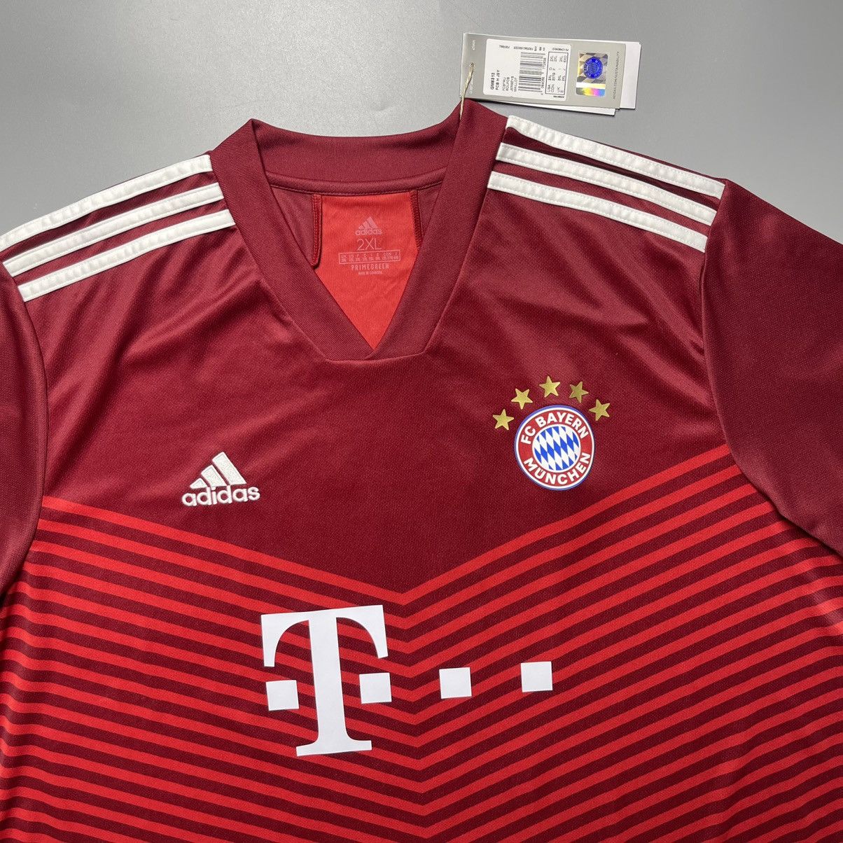 Adidas BAYERN ADIDAS 2021/2022 FOOTBALL SOCCER HOME JERSEY Size US XXL / EU 58 / 5 - 2 Thumbnail