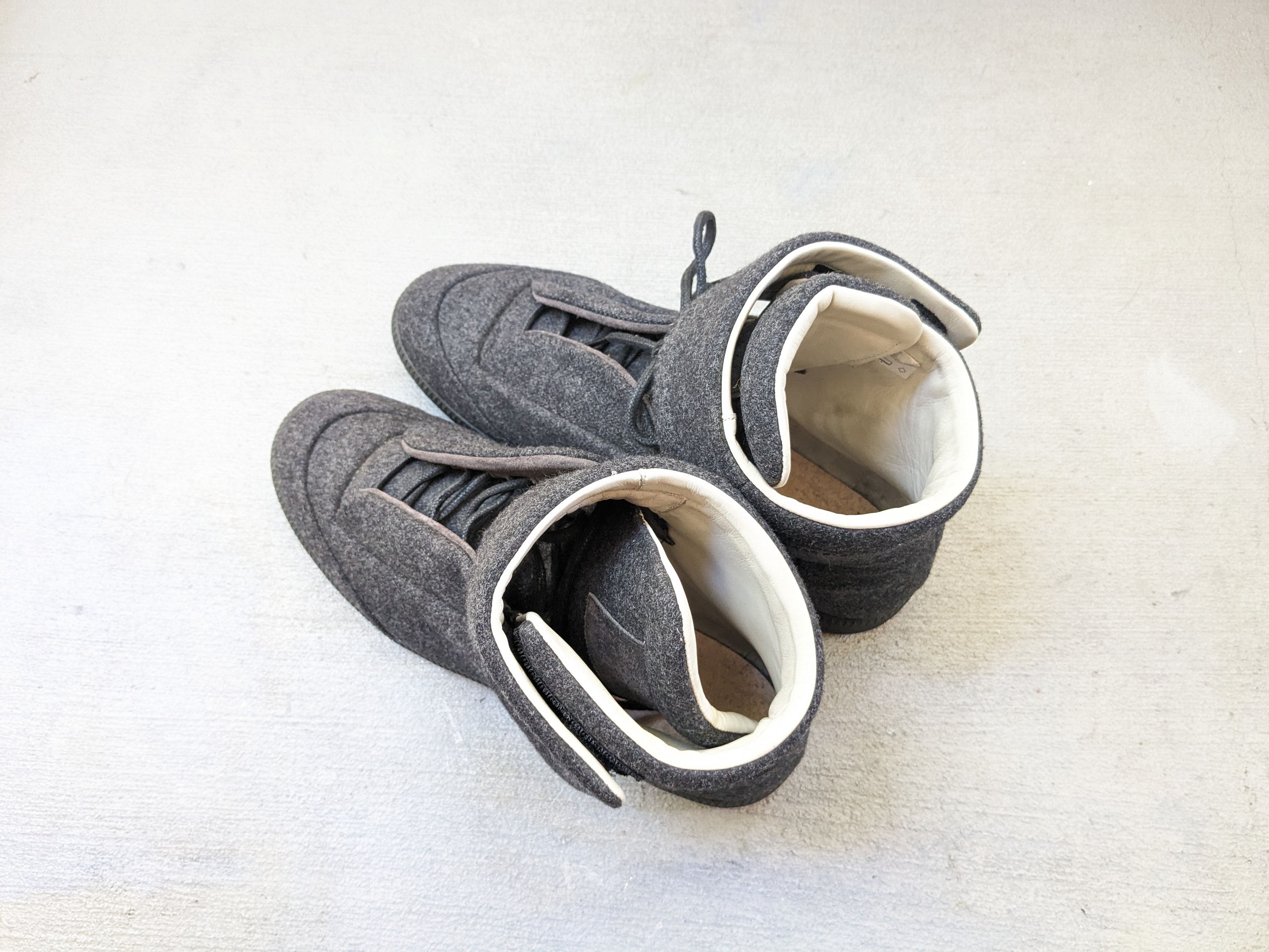 Maison Margiela Maison Margiela Future Gray Wool 10 43 Leather High Tops Size US 10 / EU 43 - 15 Thumbnail