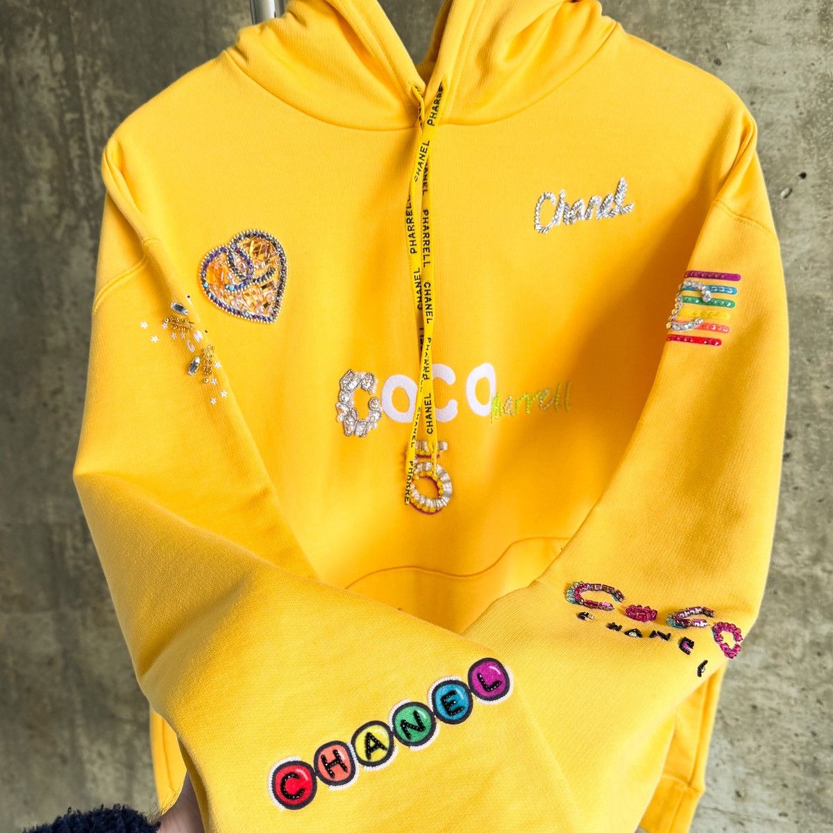 Chanel Chanel x Pharrell 2019 Coco Hand Beaded Lesage Yellow Hoodie Size US M / EU 48-50 / 2 - 4 Thumbnail