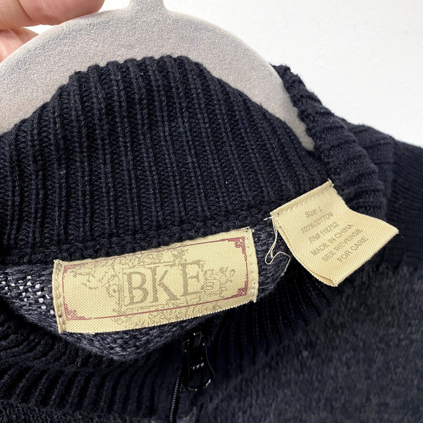 BKE BKE Mens Size L Heathered Mockneck Zip Up Sweater Size US L / EU 52-54 / 3 - 5 Thumbnail