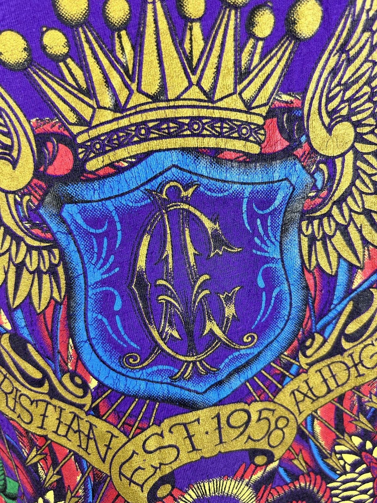 Ed Hardy Vintage 00s Y2K Ed Hardy Christian Audigier Zip Hoodie Size S / US 4 / IT 40 - 6 Thumbnail