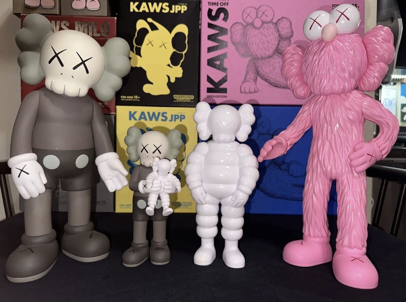 Kaws KAWS Family Vinyl Figures Grey/ Pink Grailed
