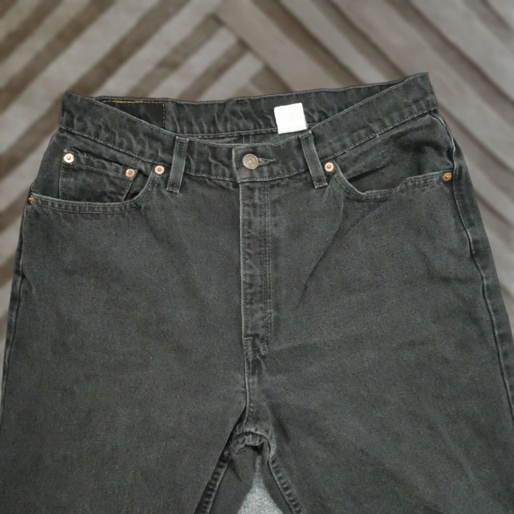 Levi's VINTAGE Levi's 512 Jeans Womens 14 31x24 Black Faded Cropped Tapered 90s Distressed Jeans Mens? Womens, 90s, 14, Black, Denim, Casual Size 24" / US 00 / IT 34 - 1 Thumbnail