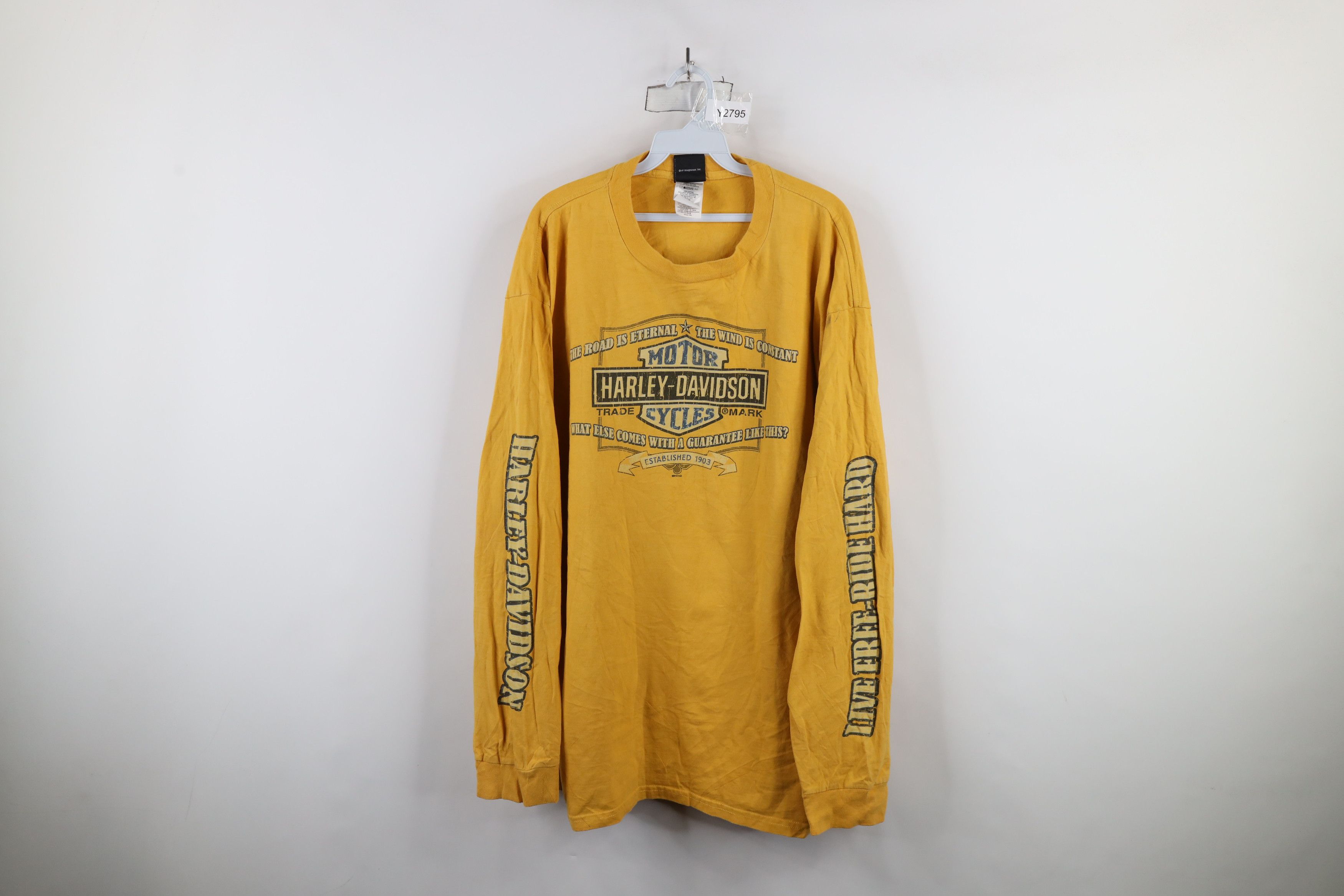 Harley Davidson Vintage Y2K Harley Davidson Spell Long Sleeve T-Shirt USA Size US XXL / EU 58 / 5 - 1 Thumbnail