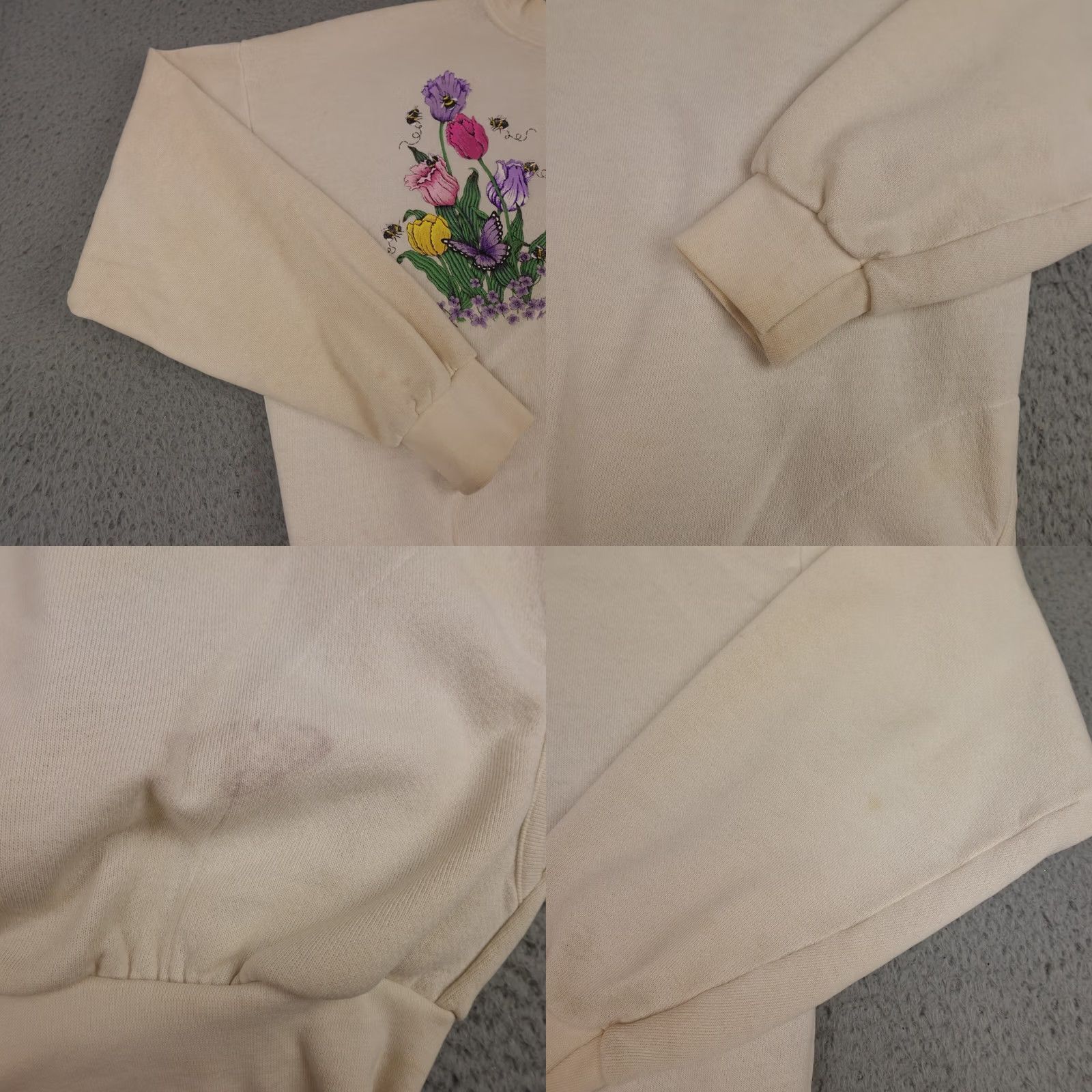 Vintage VINTAGE Morning Sun Cardigan Sweater Womens Large White Bees Flowers Grandma USA Size L / US 10 / IT 46 - 8 Thumbnail
