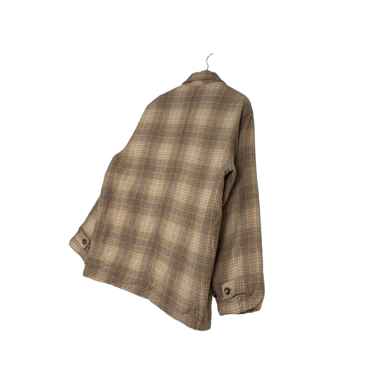 Flannel CREATION CUBE Shadow Plaid Checked Jacket #0024-C2 Size US M / EU 48-50 / 2 - 10 Thumbnail