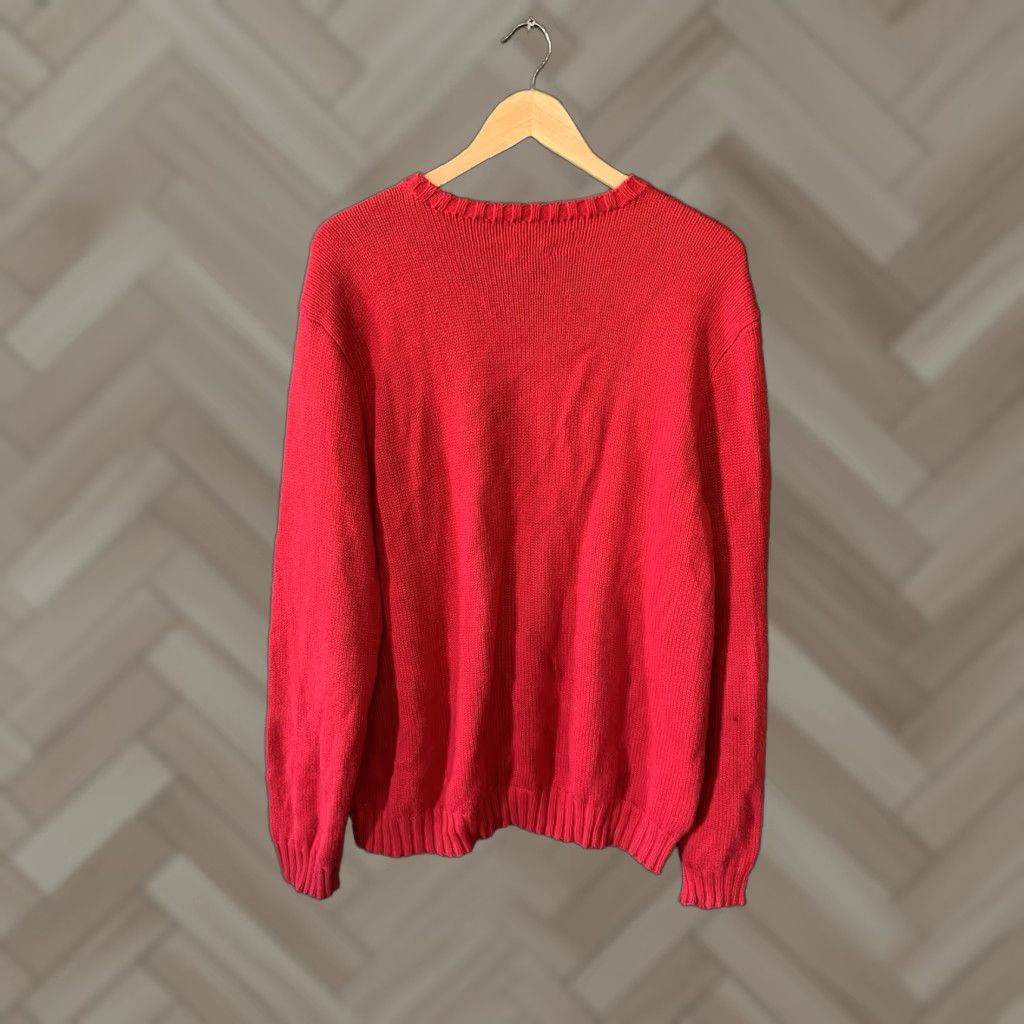Polo Ralph Lauren Polo by Ralph Lauren Mens Red Knit Pullover Long Sleeve Sweatshirt Size Large Size US L / EU 52-54 / 3 - 1 Thumbnail