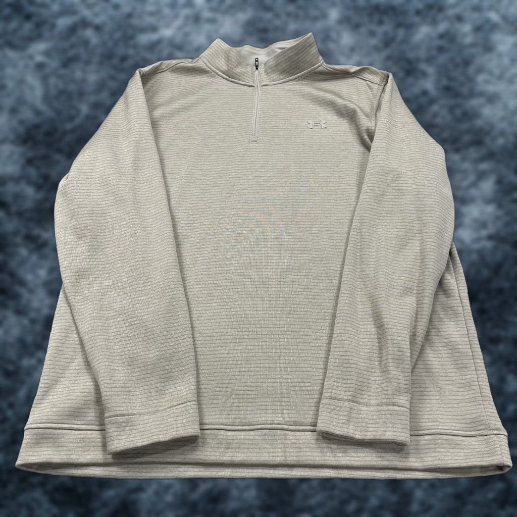 Under Armour Under Armour Jacket Mens 3XLT Tall Beige 1/4 Zip Storm Golf Pullover Activewear Locker Room? Size US XXL / EU 58 / 5 - 1 Thumbnail