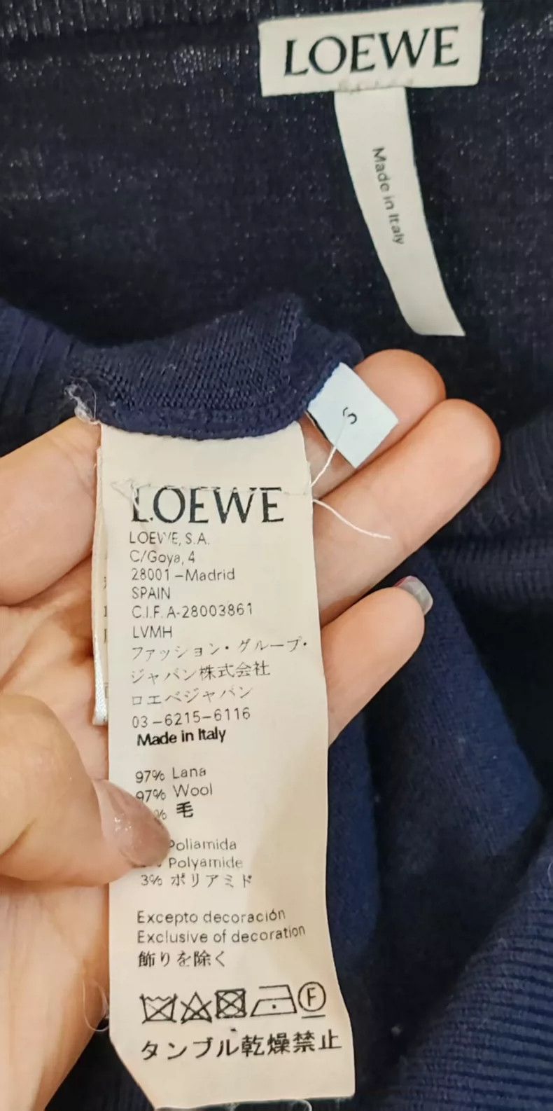 Loewe LOEWE Knitted wool sweater Size US S / EU 44-46 / 1 - 3 Thumbnail