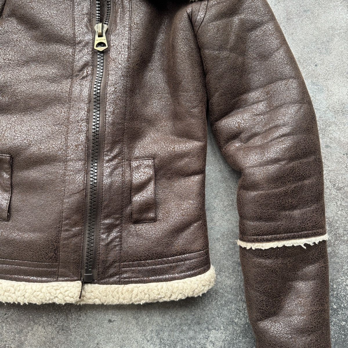20471120 Y2K Glamour Faux Fur Shearling/Sheepskin Cropped Jacket Size XS / US 0-2 / IT 36-38 - 9 Thumbnail
