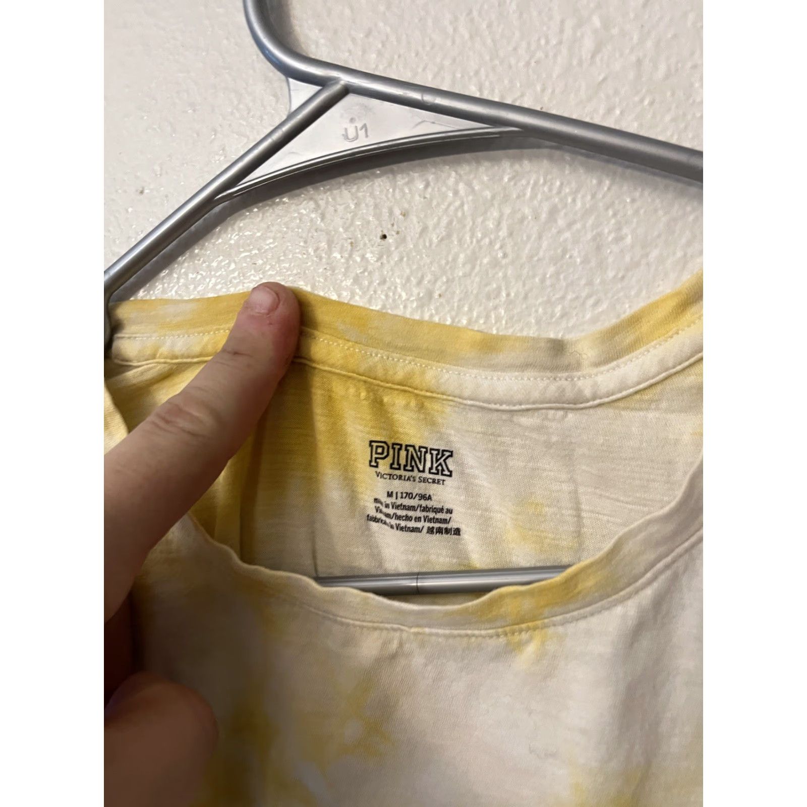 Victoria's Secret Victoria's Secret T Shirt Womens M Yellow Tie Dye Crew Neck casual Basic Breathable 100% Cotton Short Sleeve Regular Fit Womens Size M / US 6-8 / IT 42-44 - 3 Thumbnail