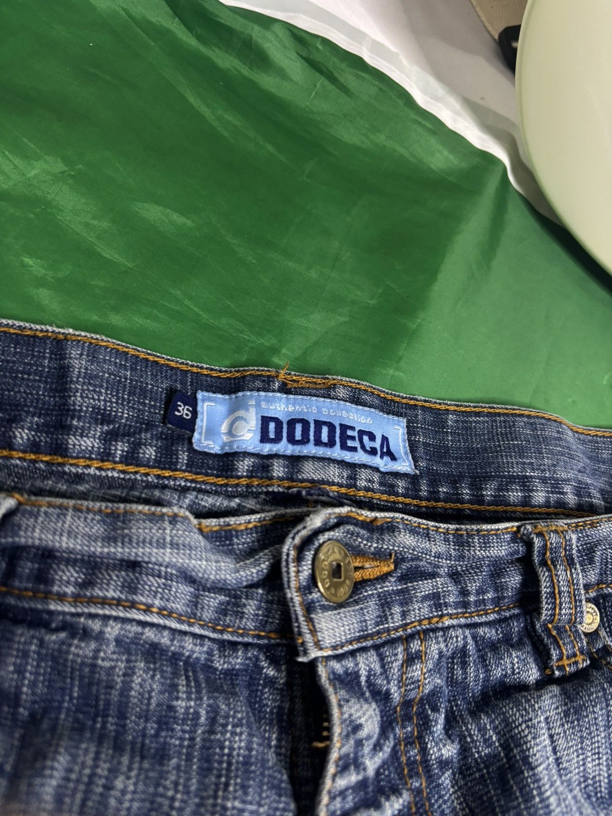 JNCO Vintage Y2K DODECA Faded baggy wide leg embroidered jeans Size US 36 / EU 52 - 9 Thumbnail