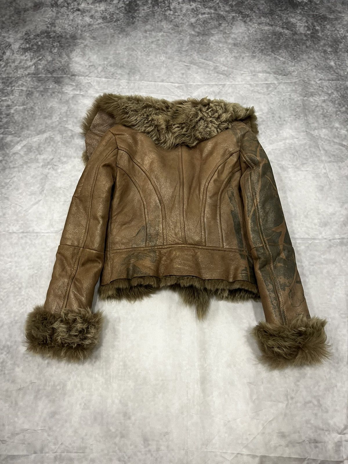 John Galliano Galliano FW2008 Sheepskin Leather Fur Jacket Size L / US 10 / IT 46 - 9 Thumbnail